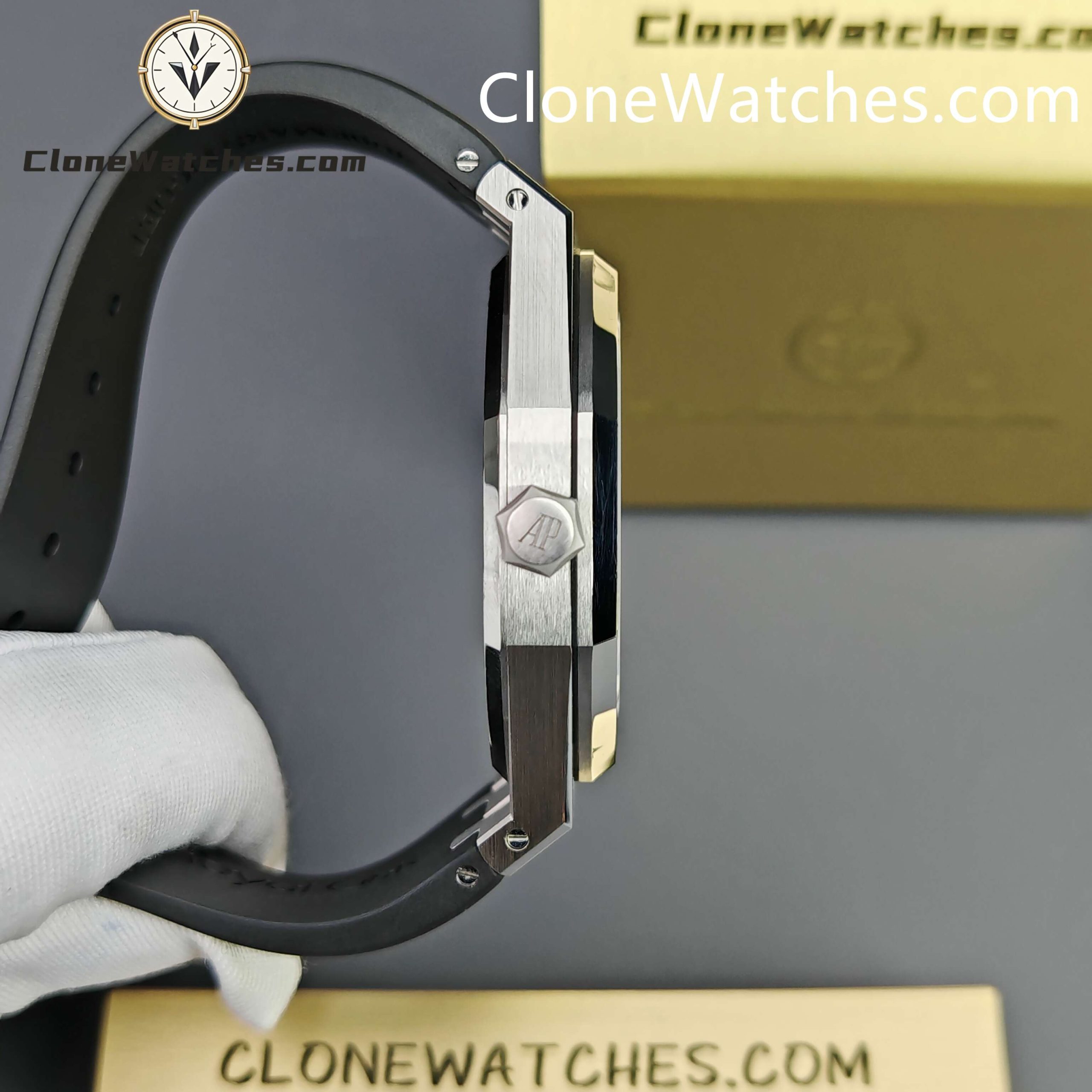 Audemars Piguet Super Clone Watches 1:1 Royal Oak 15400 Grey Dial Rubber Strap