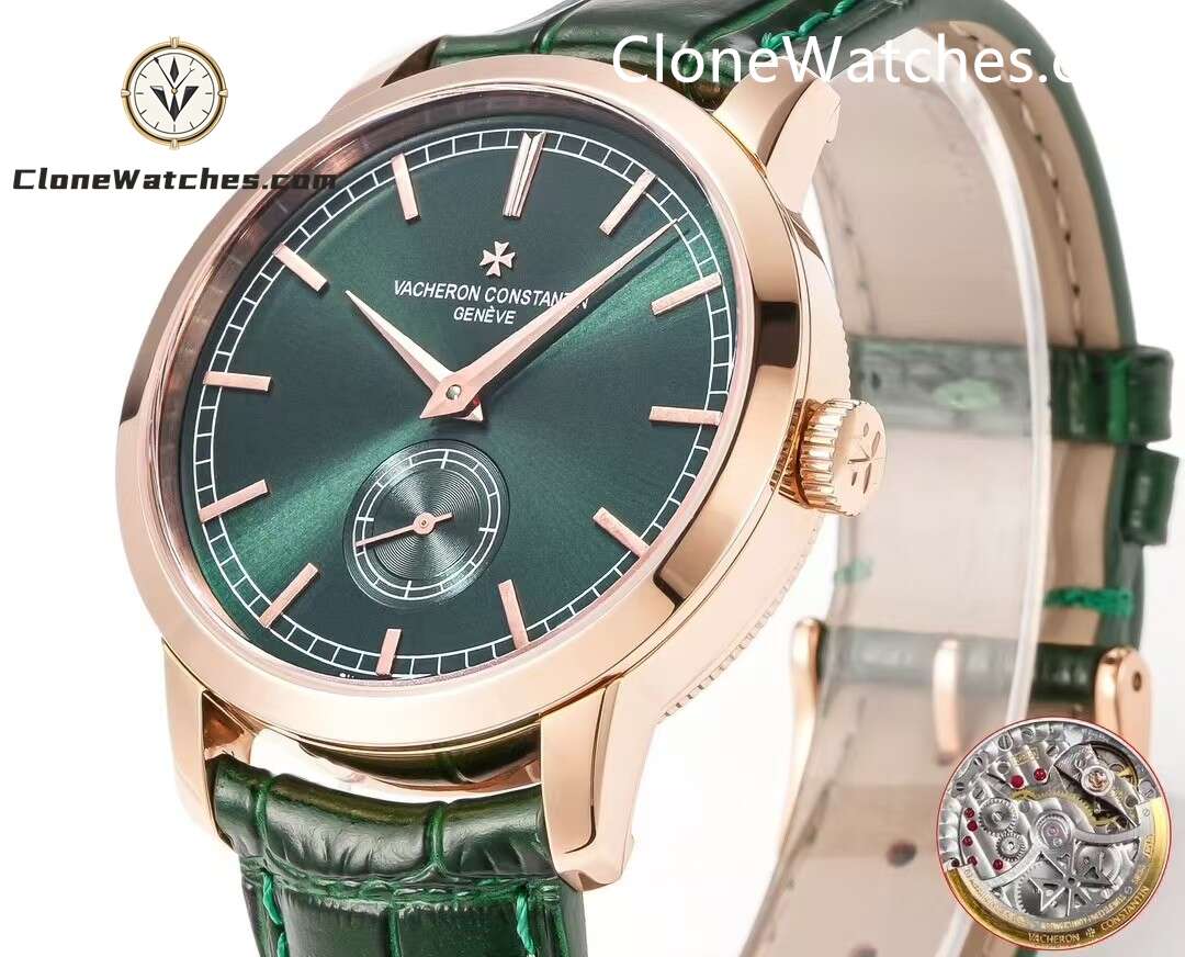 Vacheron Constantin Super Clone Watches 1:1 Traditionnelle Rose Gold 82172/000R-H008 Green Dial