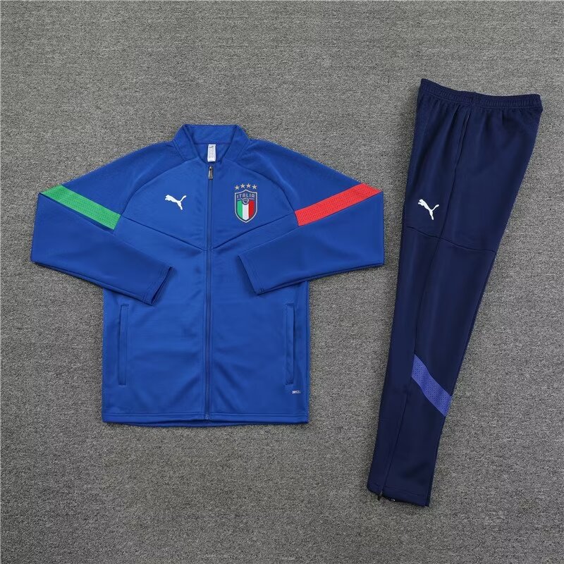 2022/2023 Italian long zipper jacket blue suit