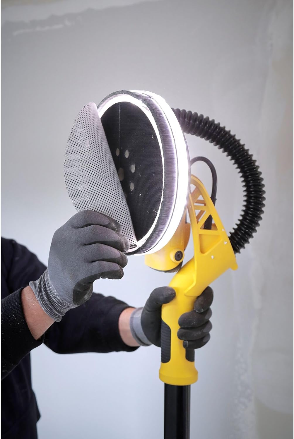 Ponceuse plâtre 750 W 225 mm avec sac et disque abrasif