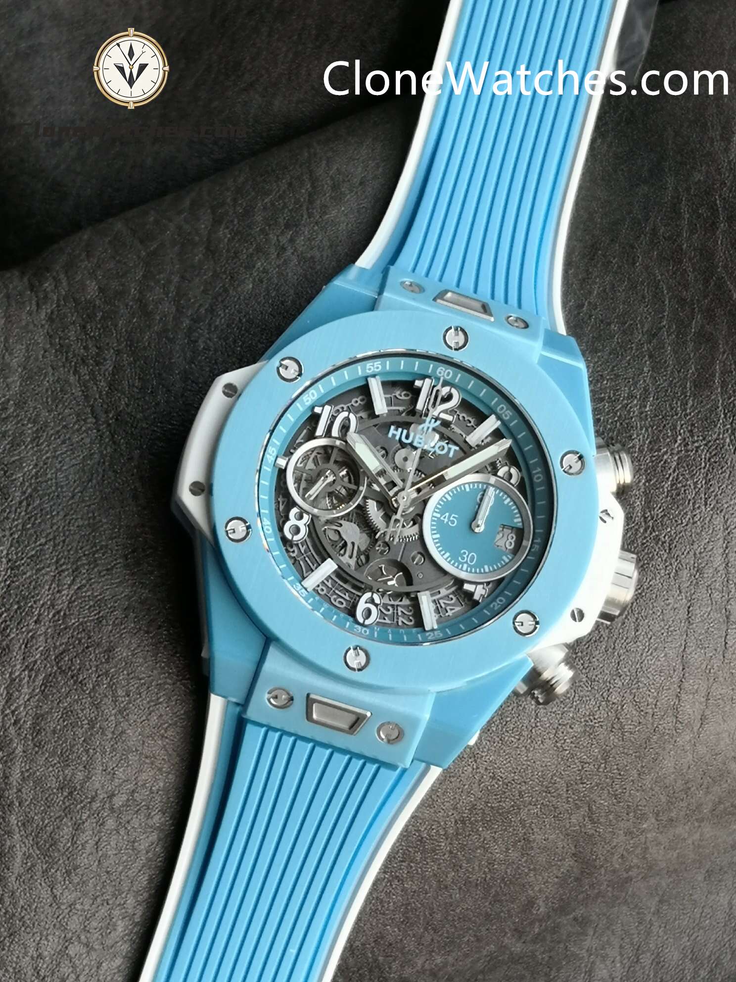 Hublot Super Clone Watches 1:1 BIG BANG UNICO SKY BLUE 42MM 441.EX.5120.RX