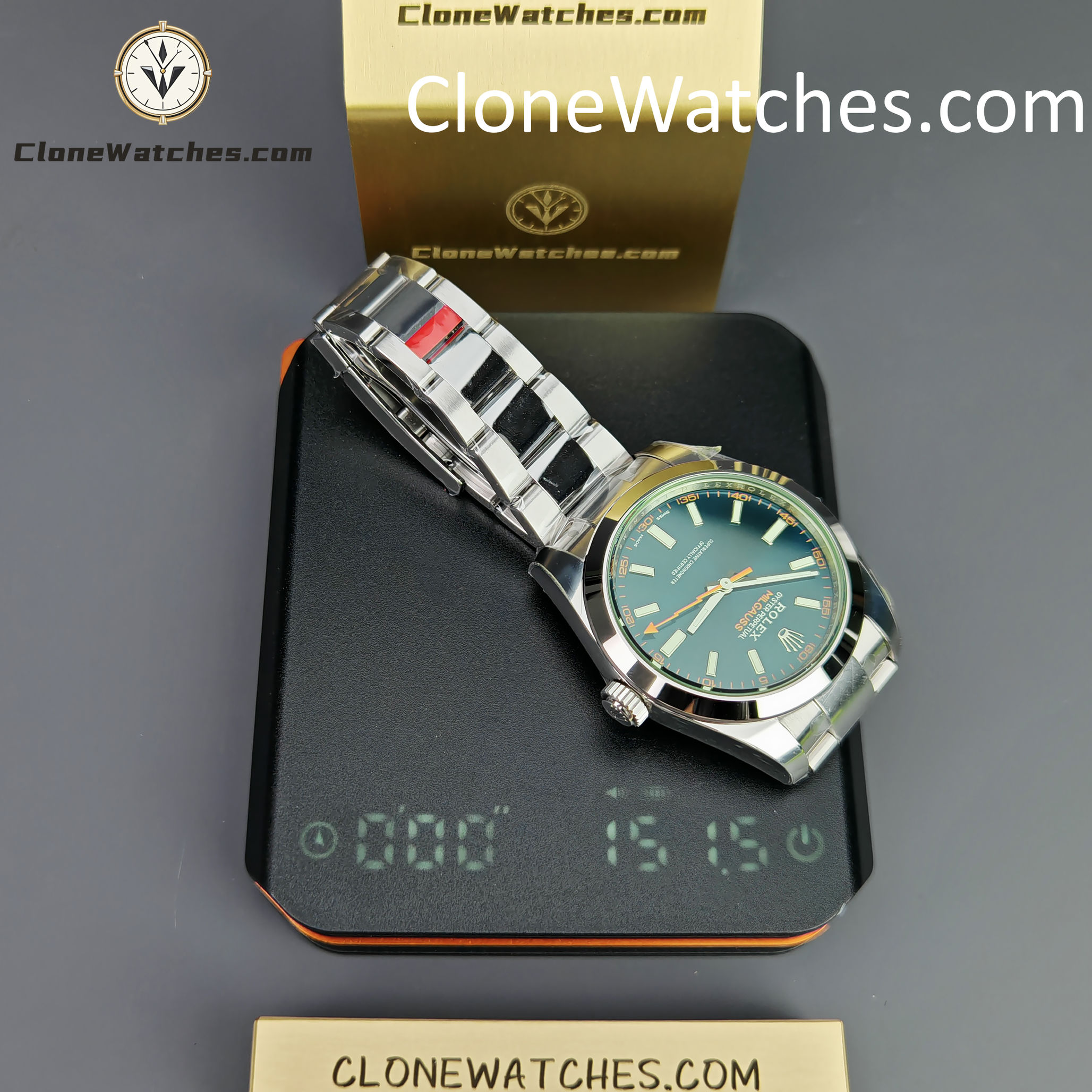 Rolex Super Clone Watches 1:1 Milgauss Blue Dial 3131 Movement