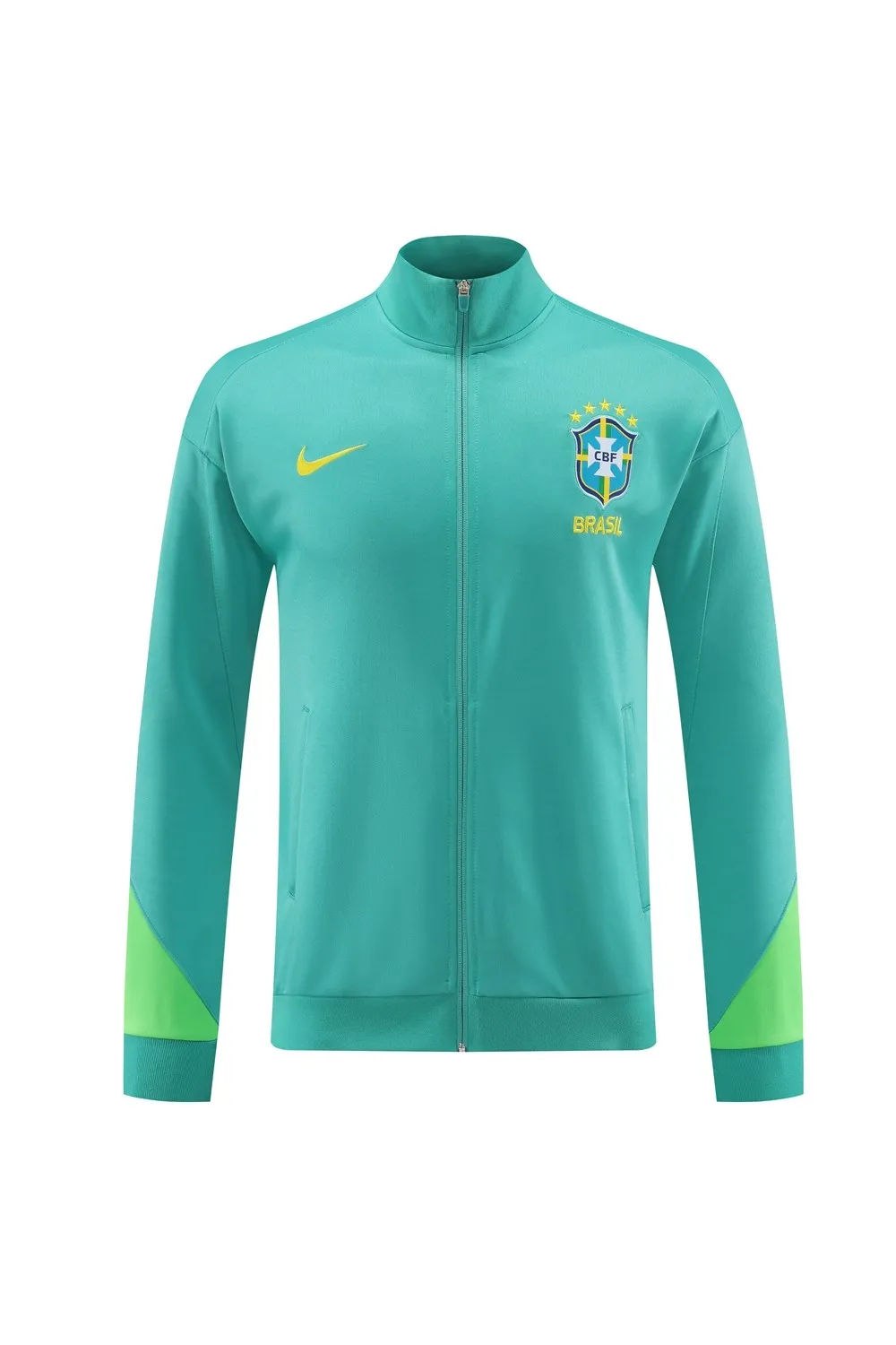 2023/2024 Brazilian long zipper jacket blue football jersey set