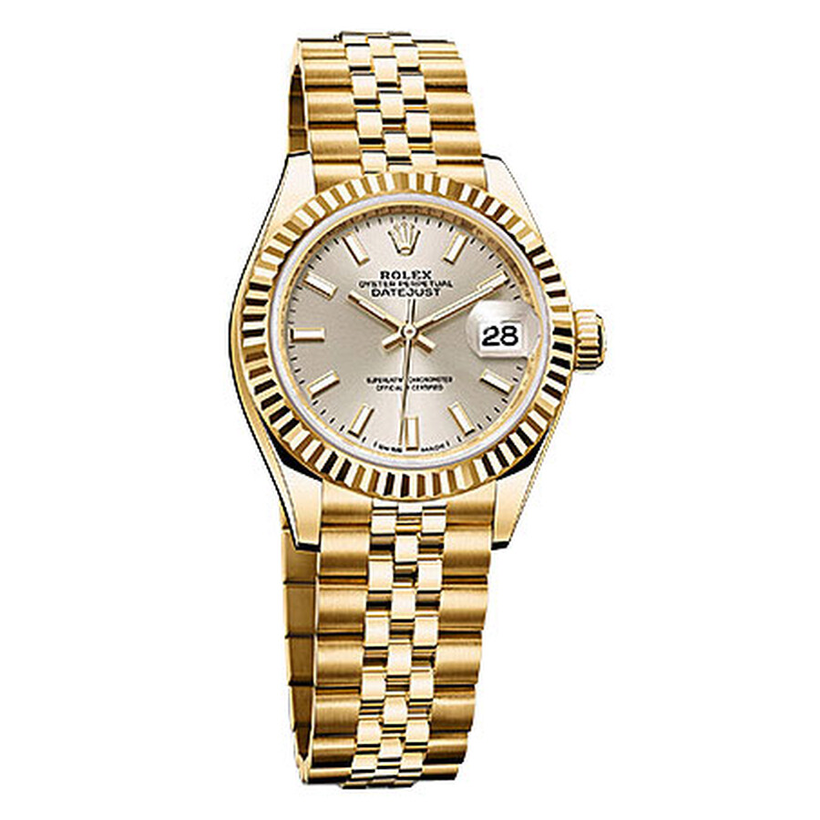 Rolex Lady Datejust 28 Silver Dial 18K Yellow Gold Jubilee Bracelet Automatic Watch 279178SSJ（Lifetime free warranty+90-days replacement service & Refund!.）