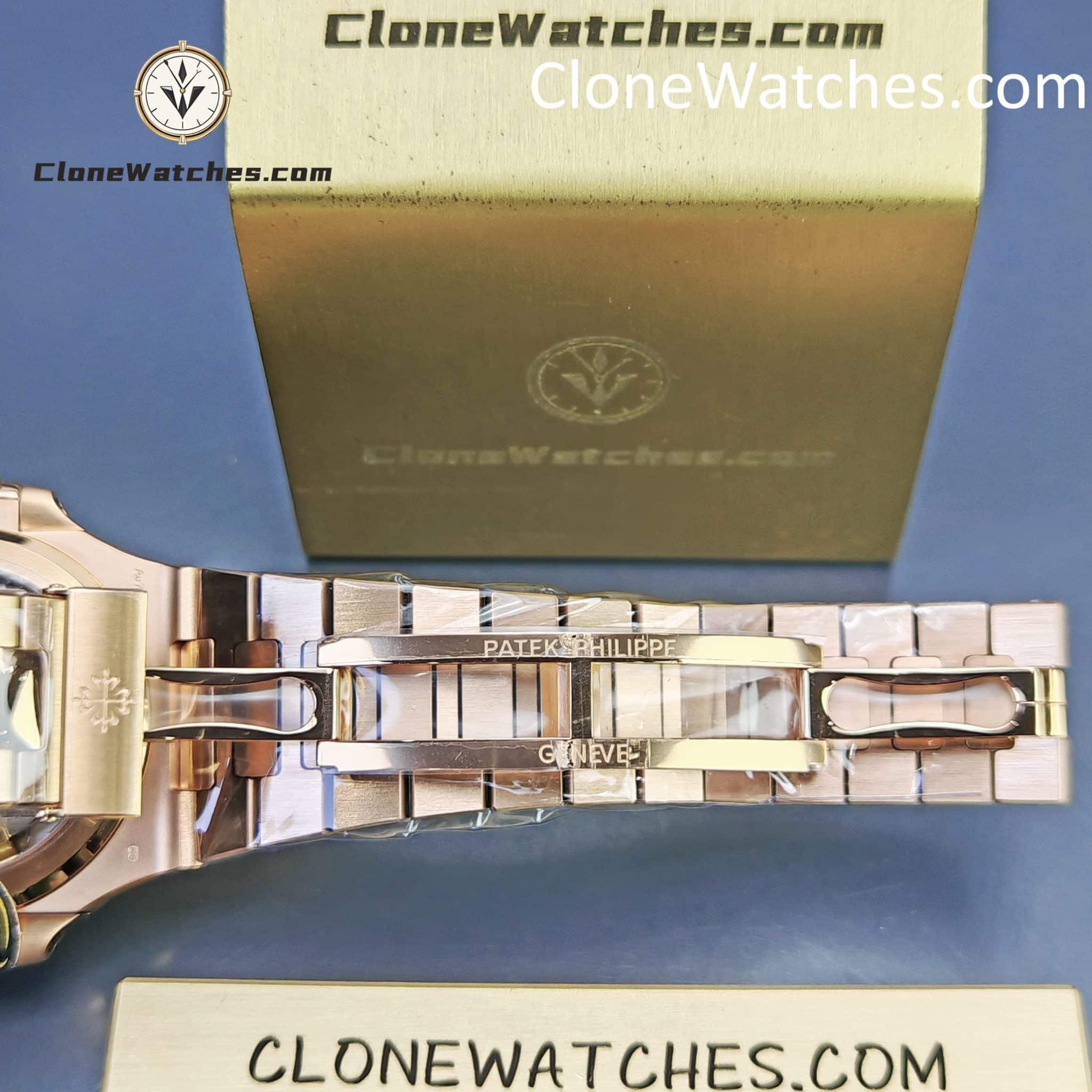 Patek Philippe Super Clone Watches 1:1 Nautilus 5711 Grey Dial 18K Rose Gold
