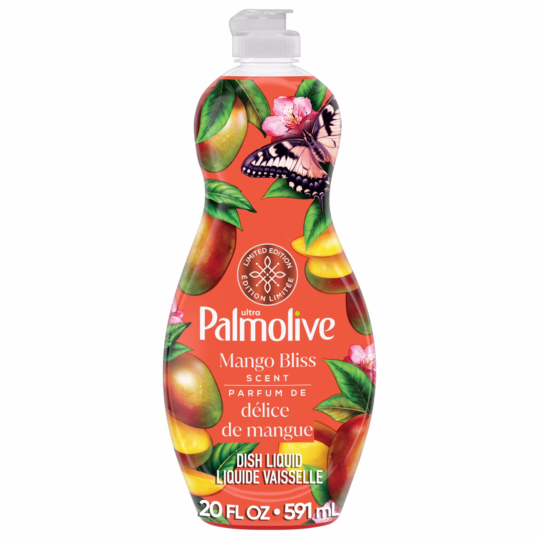 Palmolive Ultra Strength Liquid Dish Soap, Limited Edition Mango Bliss Scent, 20 fl oz Bottle