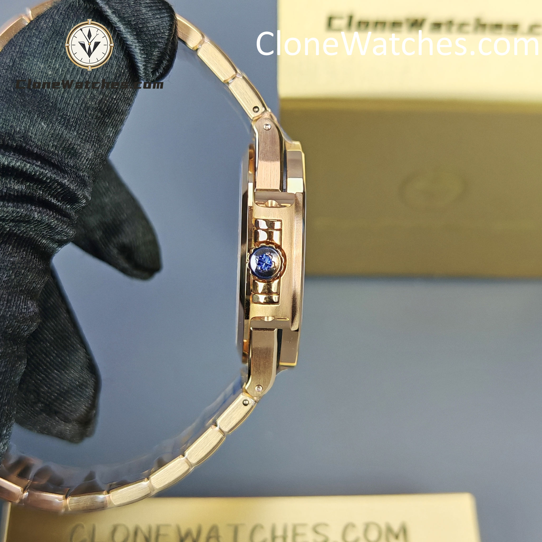 Patek Philippe Super Clone Watches 1:1 Nautilus Rose Gold 7118/1300R-001 35.2 mm
