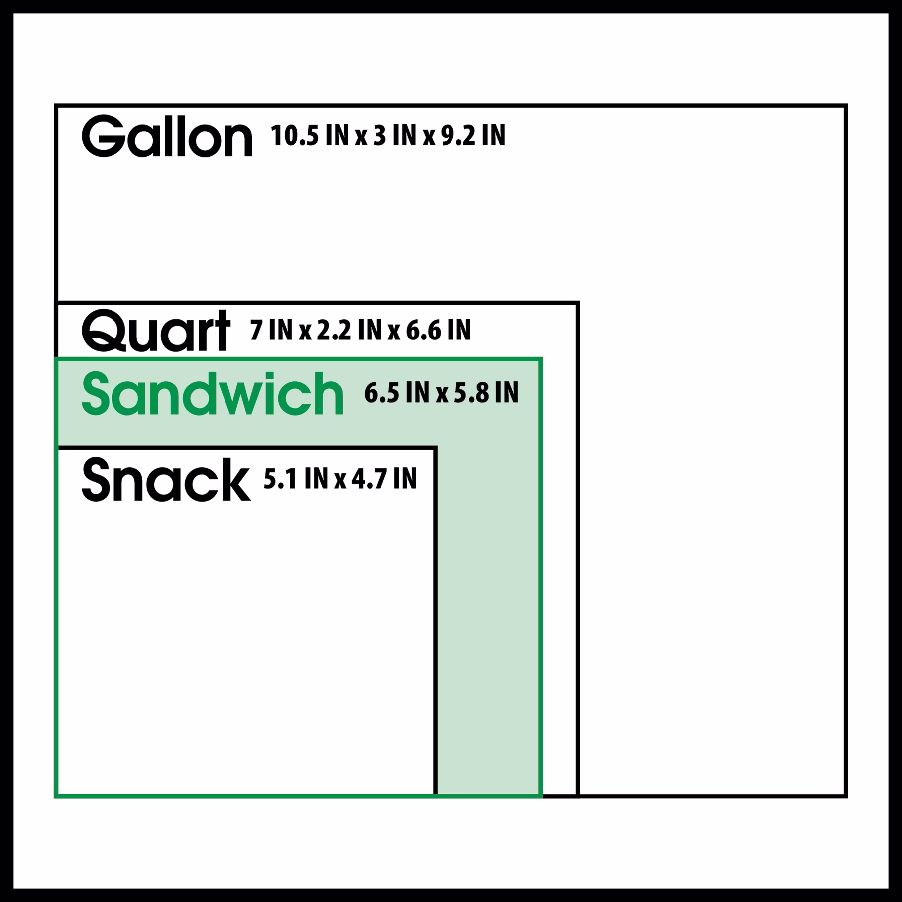 (4 pack) Great Value Bio-Based Reclosable Sandwich Bags, 50 Count
