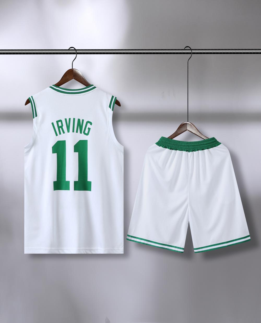 Celtics basketball uniform white suit No. 11 Irving