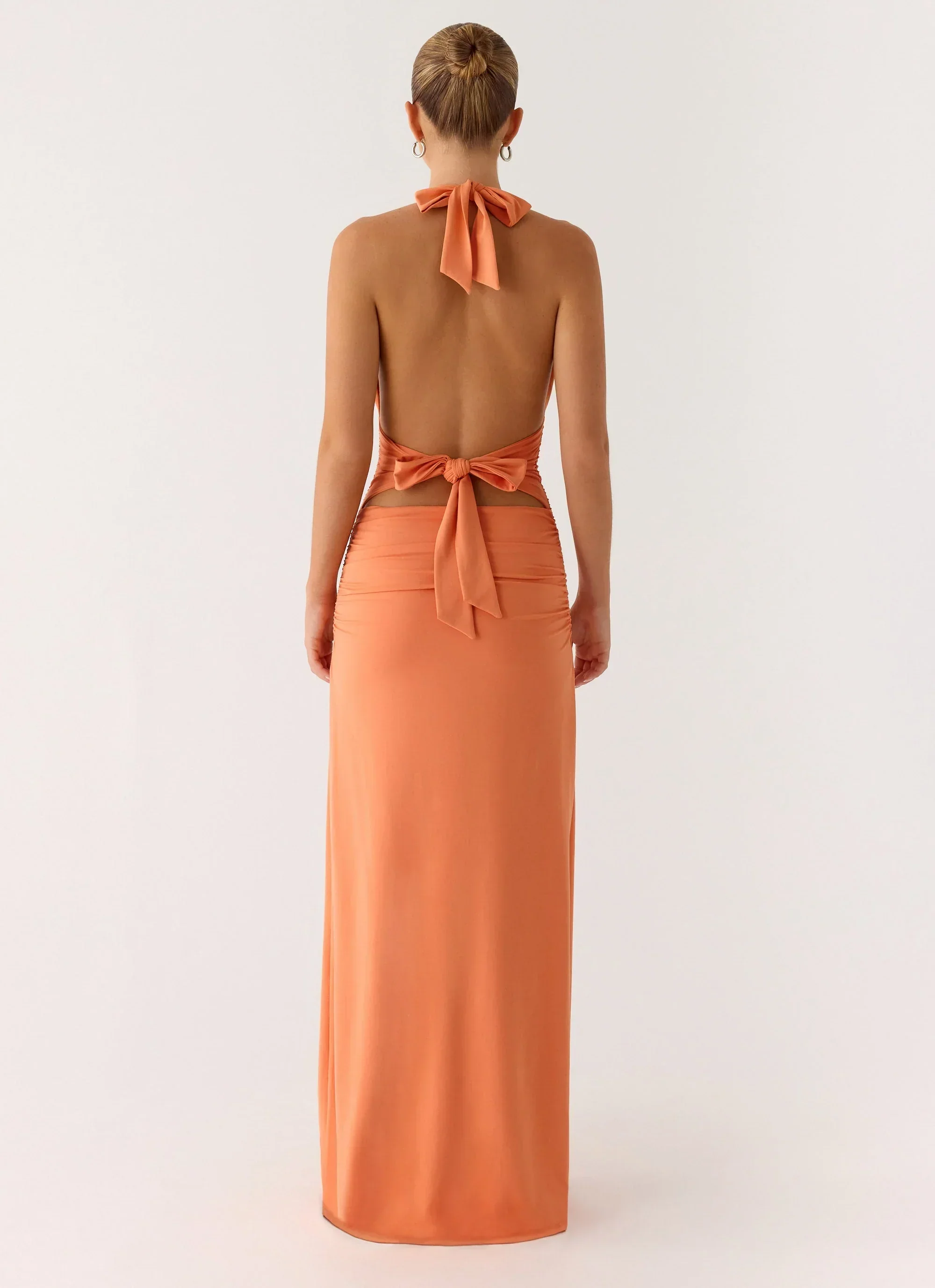 Ilaria Halter Maxi Dress - Apricot