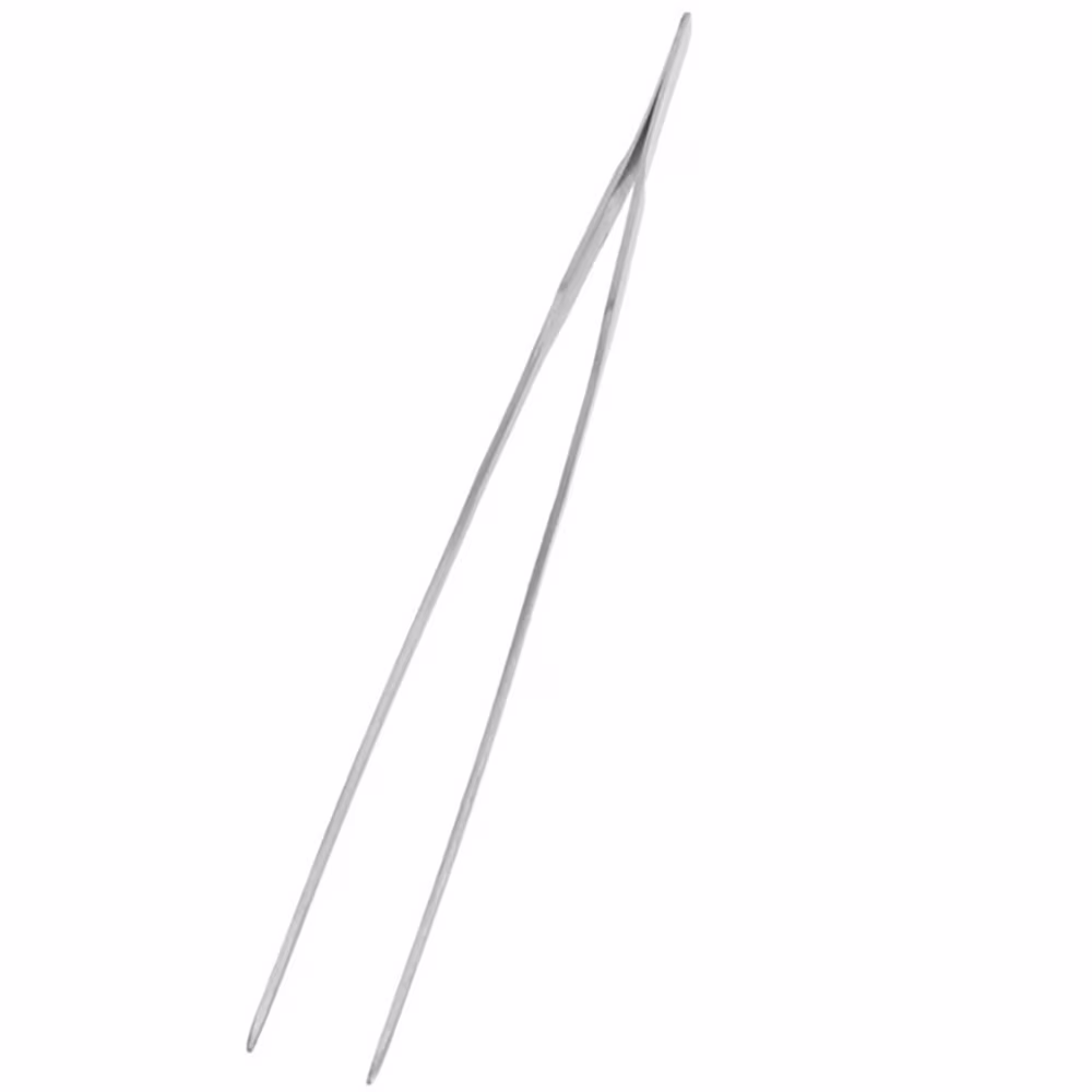 IUAMXWU Long Curved Stainless Steel Aquarium Tweezers, Precision Fish Tank Aquatic Plant Clamp, Durable Anti-Rust Cleaning Tool For Household Fish Tank Grass Trimming Debris Removal Use