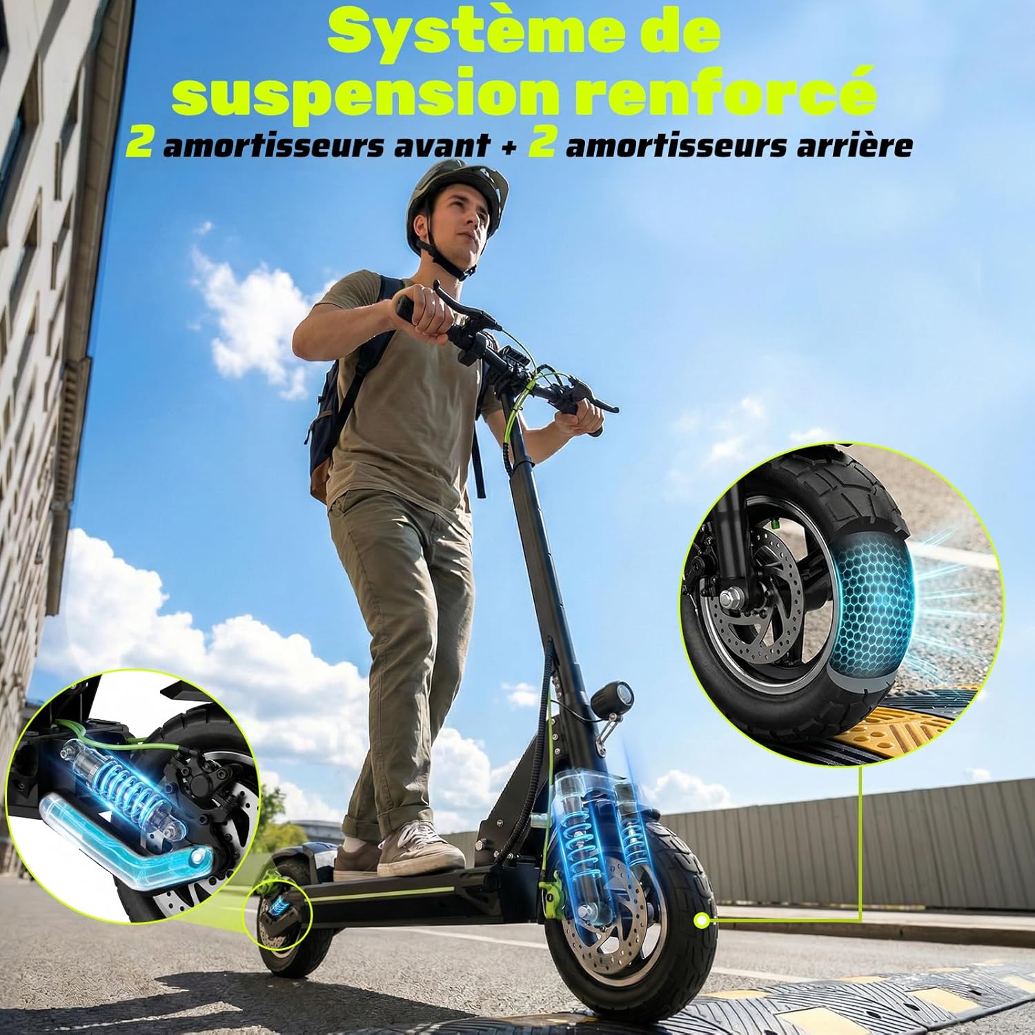 Trottinette électrique adulte tout terrain 800 2000 W batterie 48 V autonomie 50 90 km