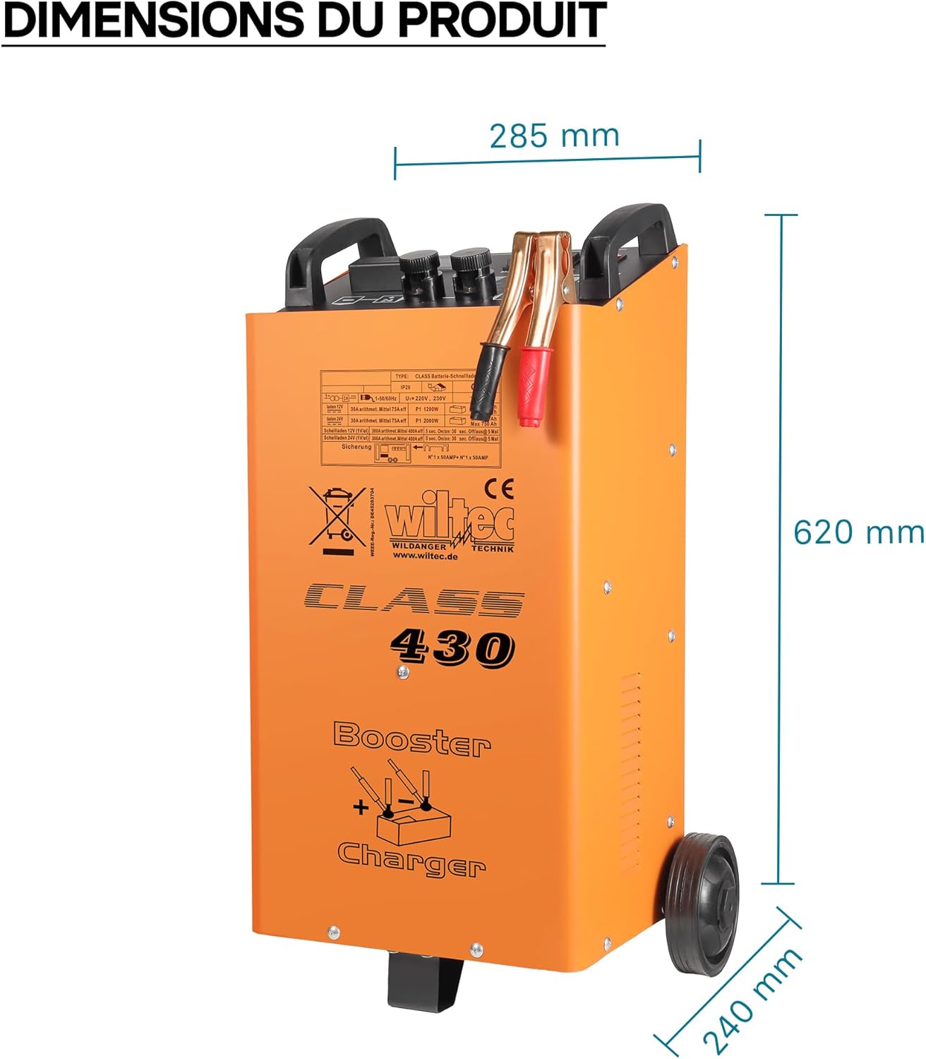 Chargeur batterie 12 V 24 V modèle 430
