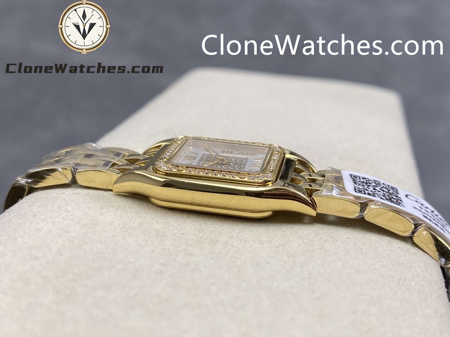 Cartier Super Clone Watches 1:1 PANTHÈRE DE CARTIER Silver-gray with diamond accents Dial 22mm x30mm WJPN0094