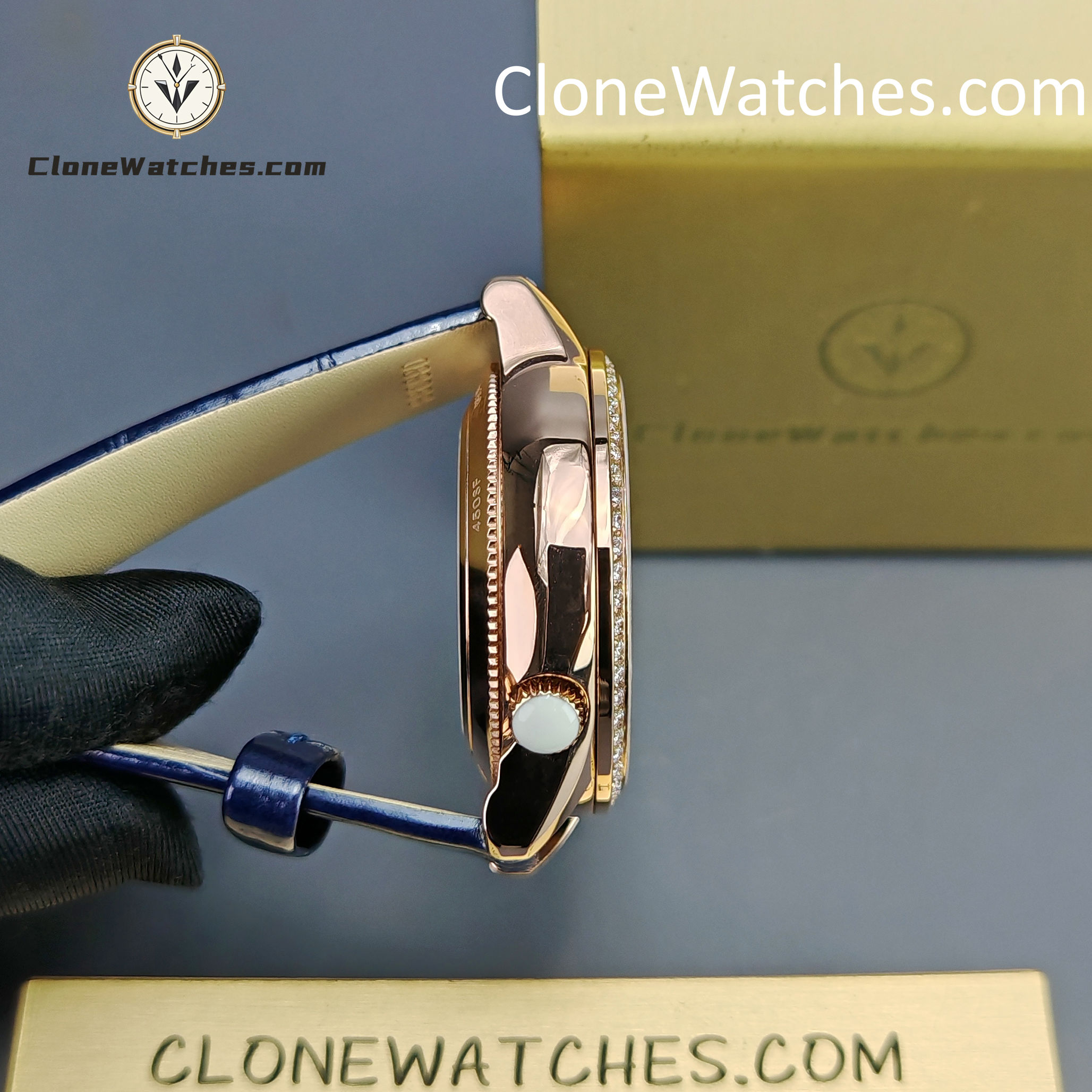Vacheron Constantin Super Clone Watches 1:1 Égérie Moon Phase 8005F/000R-B498 White Dial