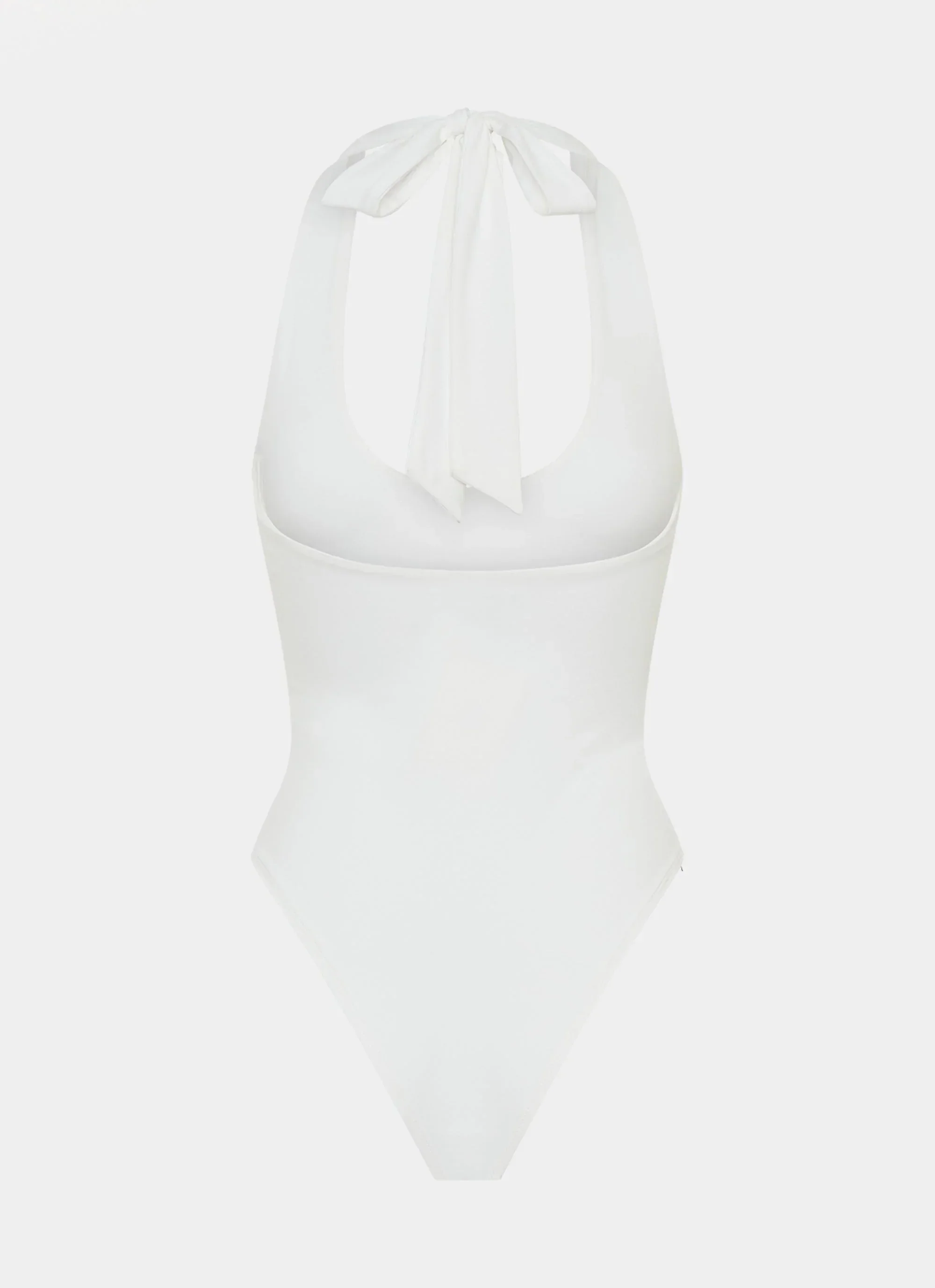Set The Scene Halter Bodysuit - White