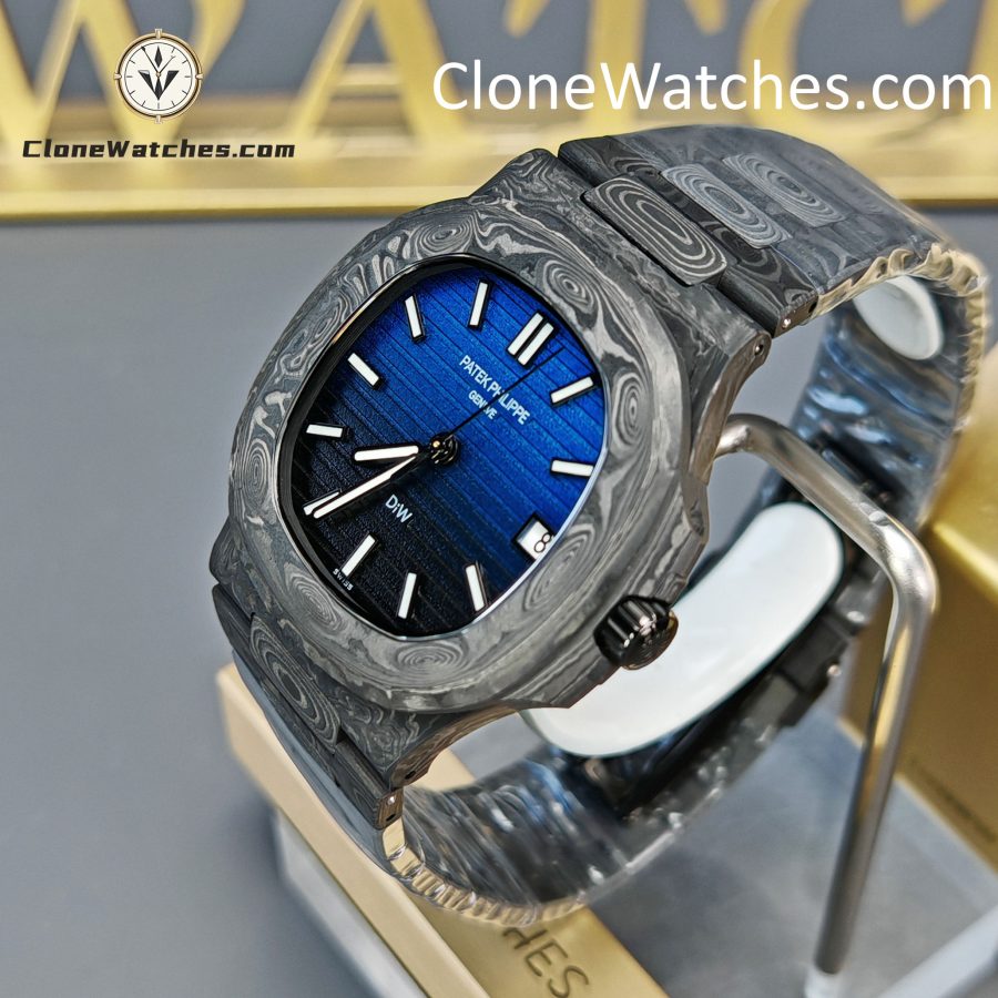Modified Super Clone Watches 1:1 DiW Patek Philippe Nautilus 5711 BLACK GRAIL G-BLUE
