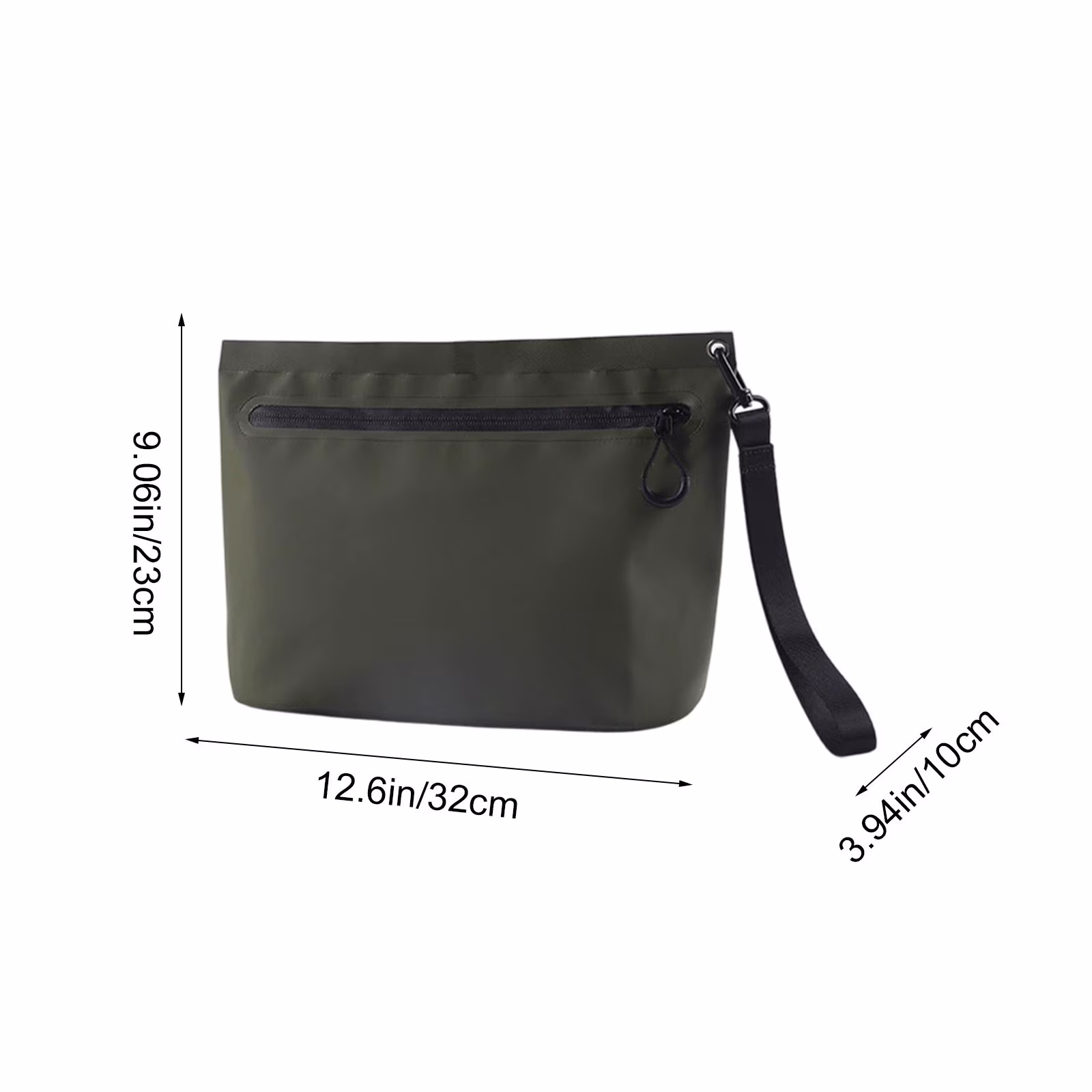 Fareti Waterproof PVC Zipper Storage Pouch for Swimming, Beach or Travel, Lightweight Dry Bag for Toiletries, Phone and Valuables