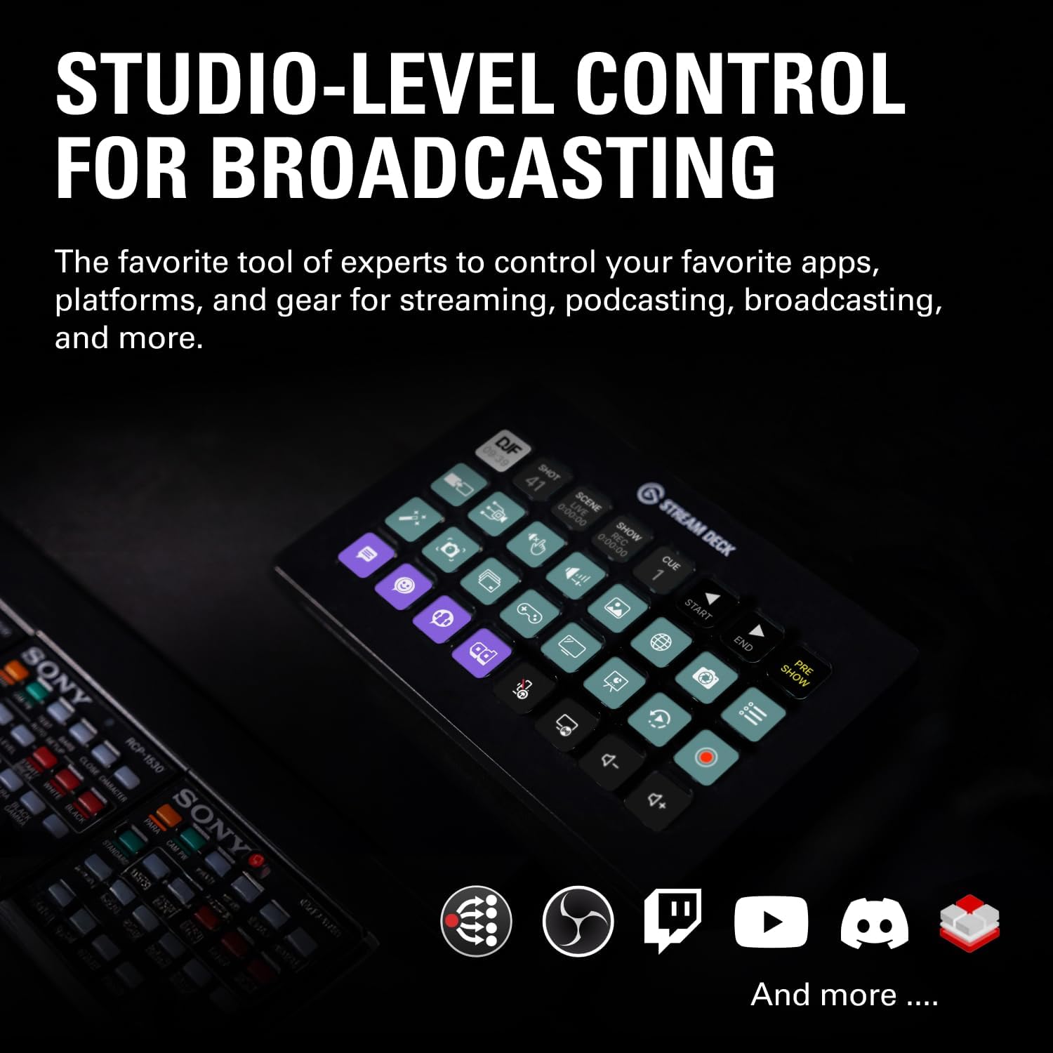 Contrôleur studio 32 touches macro compatible OBS Twitch YouTube