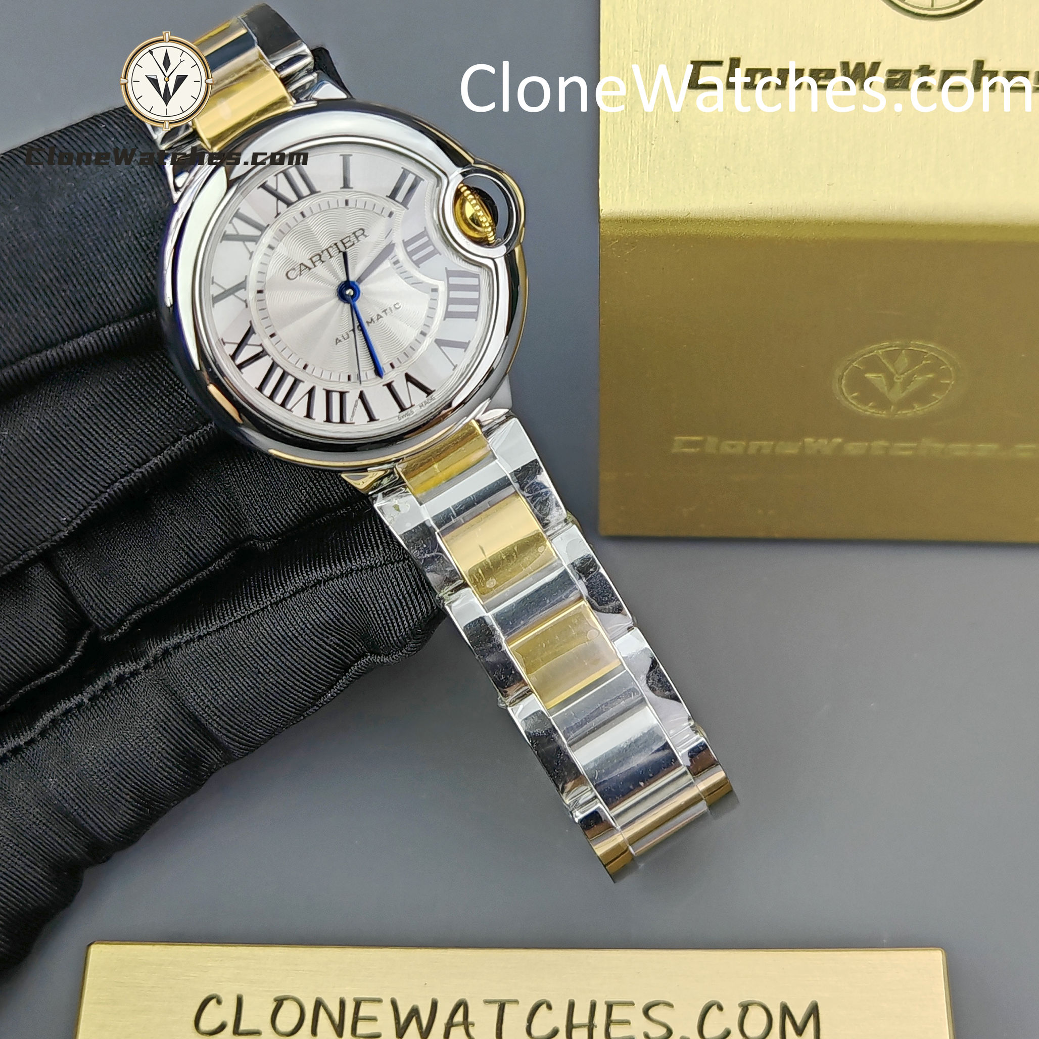 Cartier Super Clone Watches 1:1 Ballon Bleu de W2BB0002 Silver Dial 33mm