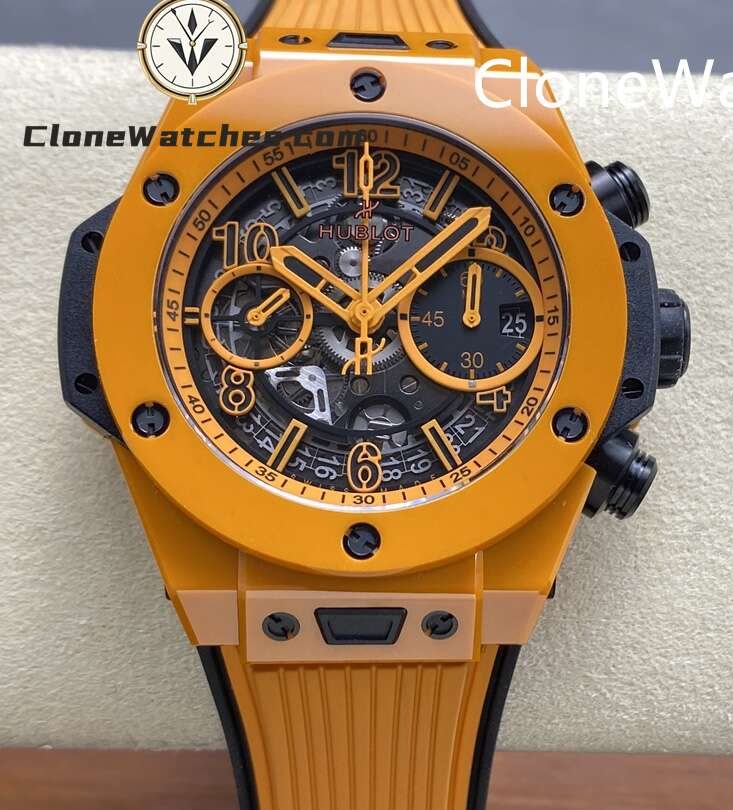 Hublot Super Clone Watches 1:1 Big Bang Unico Orange Ceramic 42MM 441.CU.5910.RX