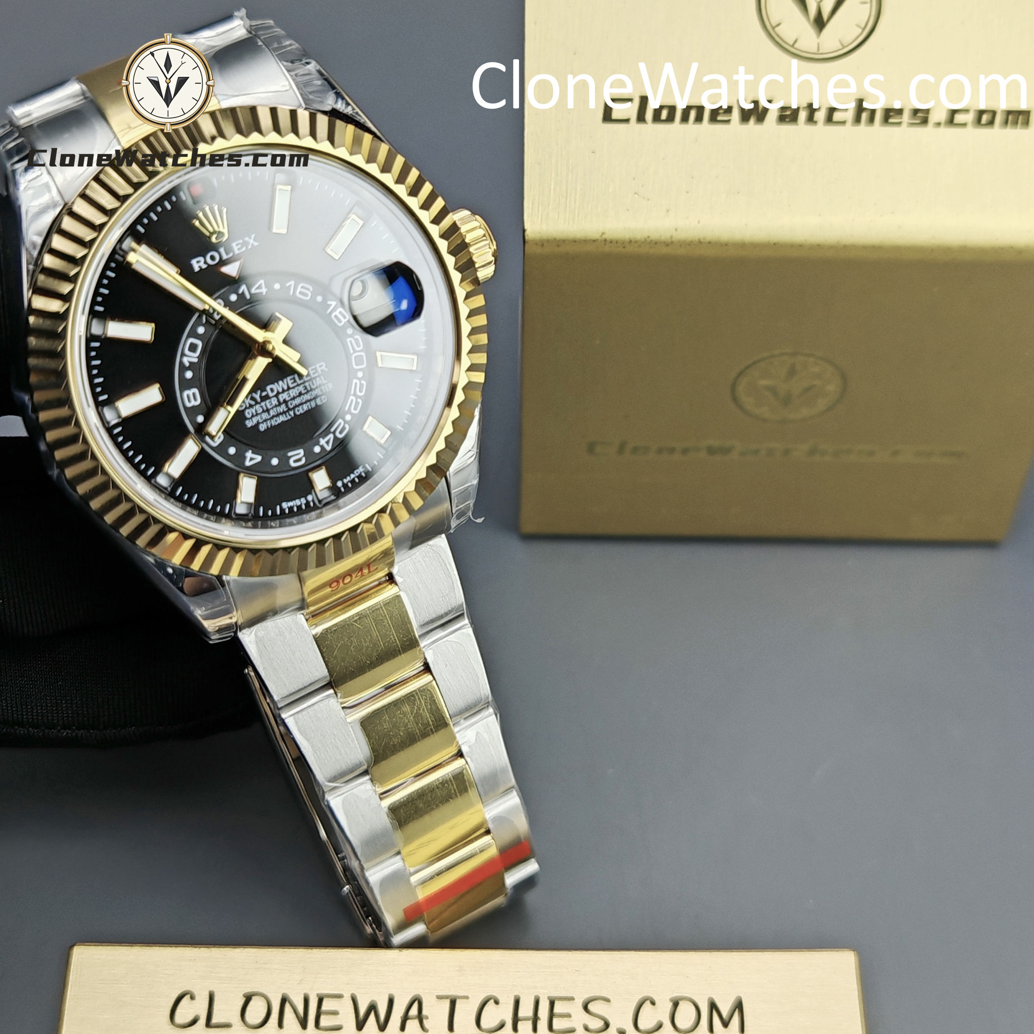 Rolex Super Clone Watch 1:1 Sky Dweller Black Dial Oyster m336933-0003 42MM