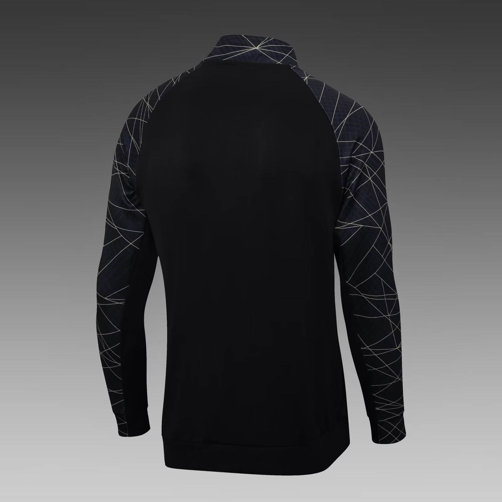 2023/2024 Psg Paris Saint-Germain Long Zipped Jacket Black Set