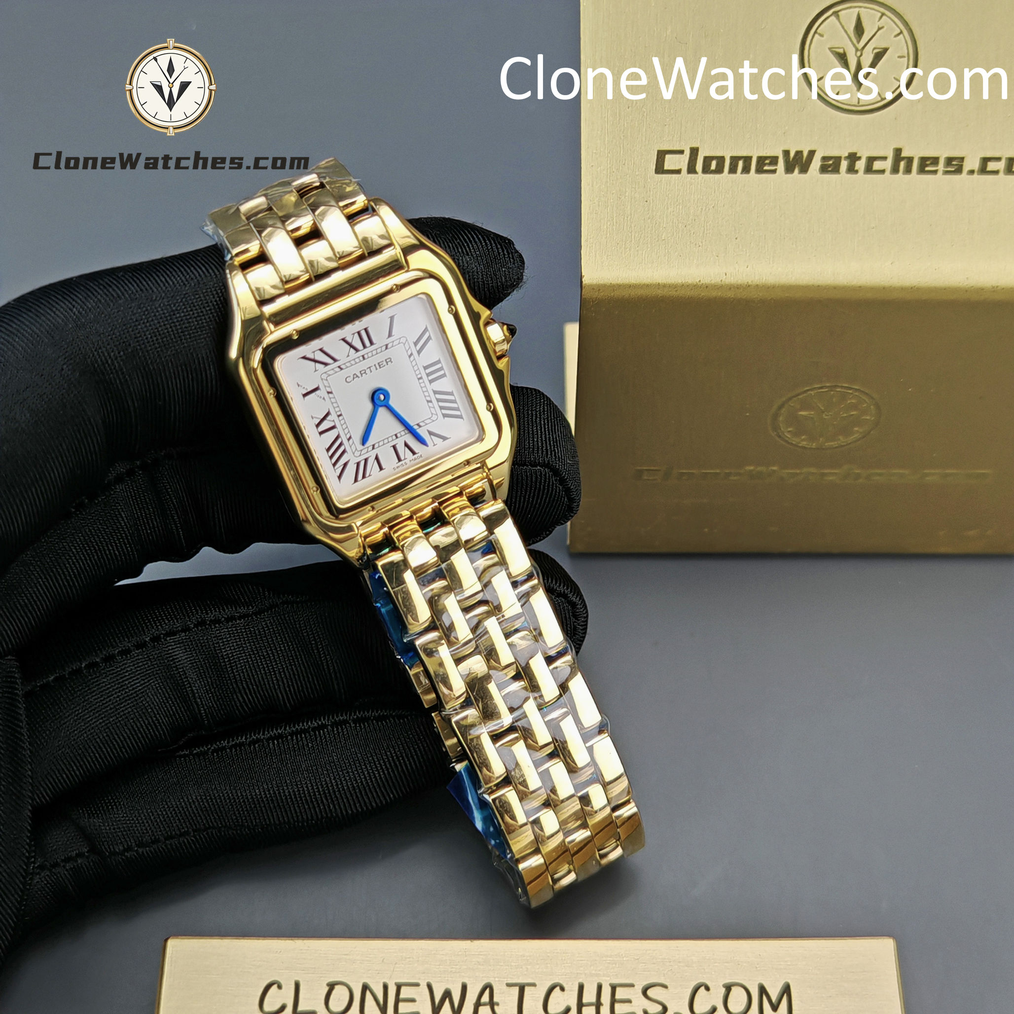 Cartier Super Clone Watches 1:1 PANTHÈRE DE CARTIER White Dial 27mm x37mm WGPN0009
