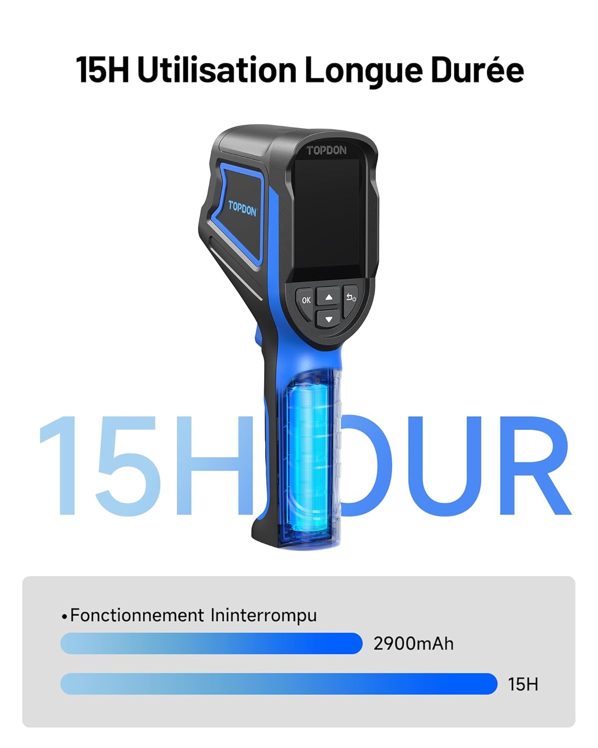 Caméra thermique 240x240 IR autonomie 15 h plage 20 à 450 degrés