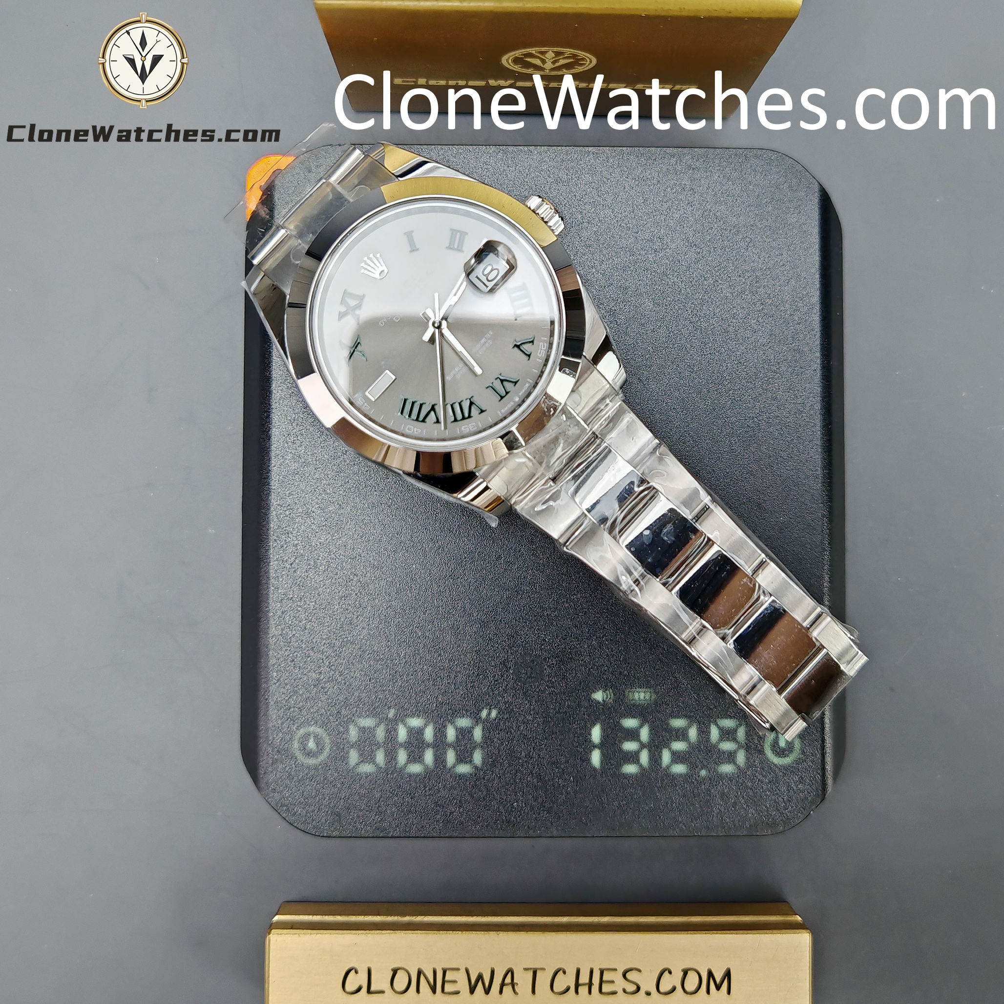 Rolex Super Clone Watches 1:1 DateJust Grey Roman Dial M126300 – 0013 Oyster 41MM 3235 Movement