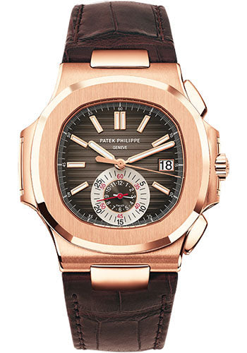 Patek Philippe Nautilus 5980R 40.5MM Black-Brown Dial With Leather Bracelet