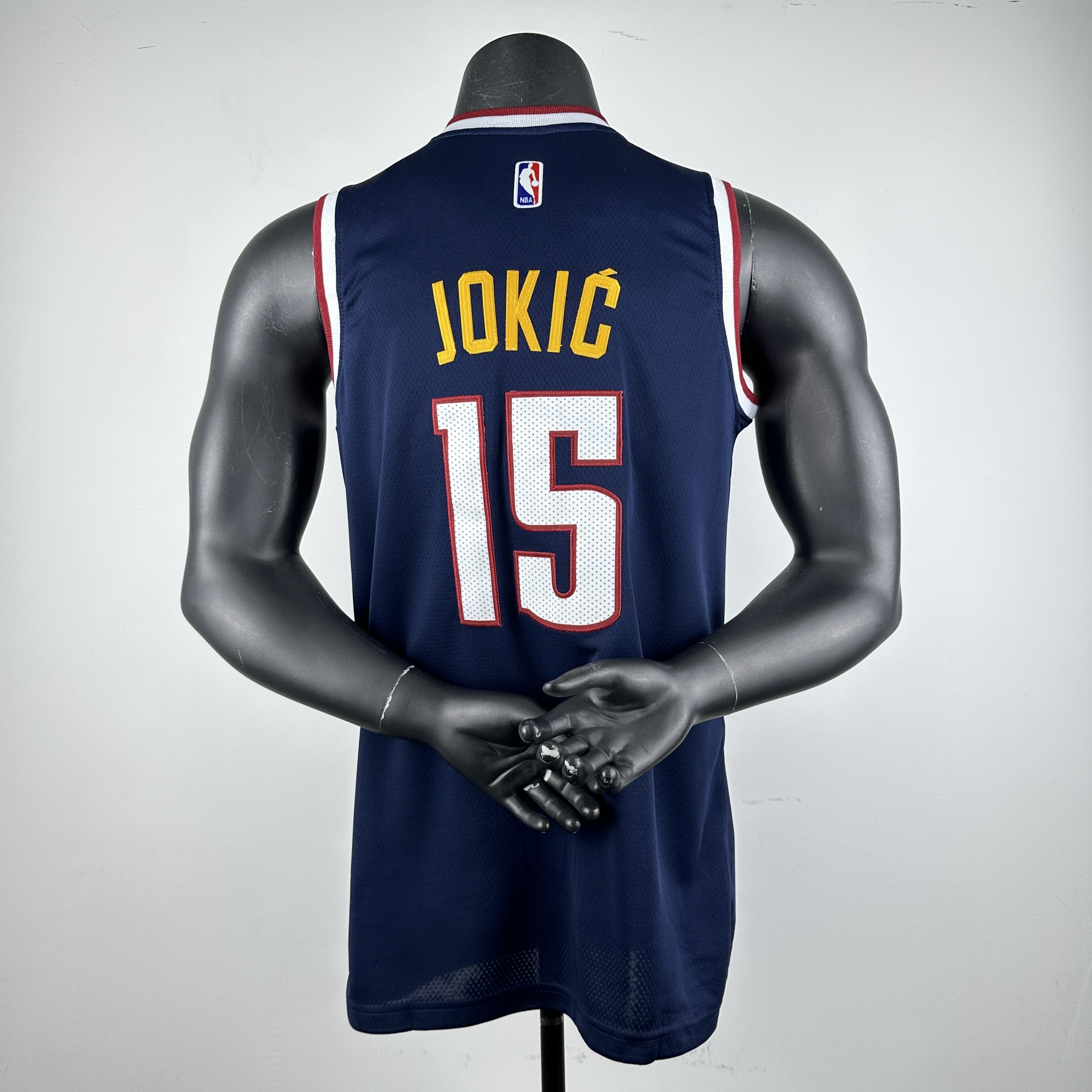 Embroidered Nuggets Navy Blue No. 15 Jokic
