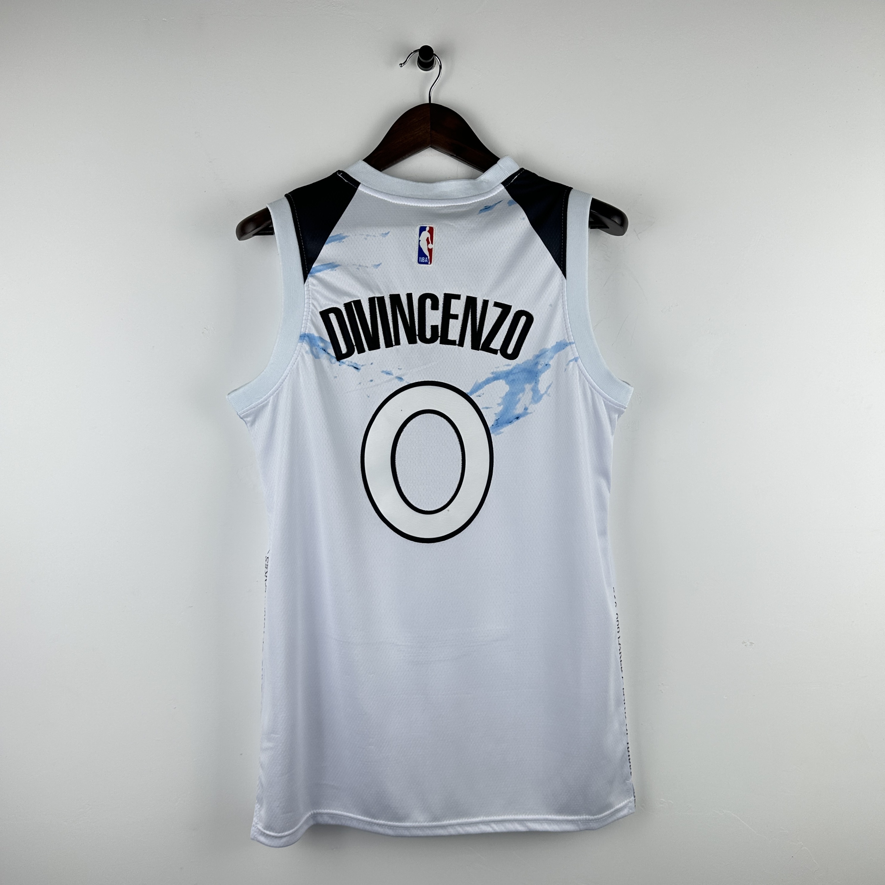 Embroidered 25th Season Timberwolves City Edition No. 0 DiVincenzo
