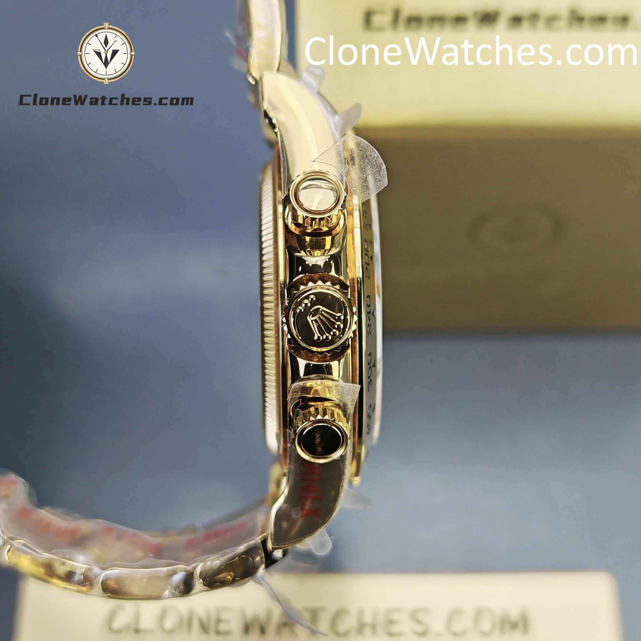 Rolex Super Clone Watches 1:1 Daytona 18K Gold White Dial M126508-0001 4131