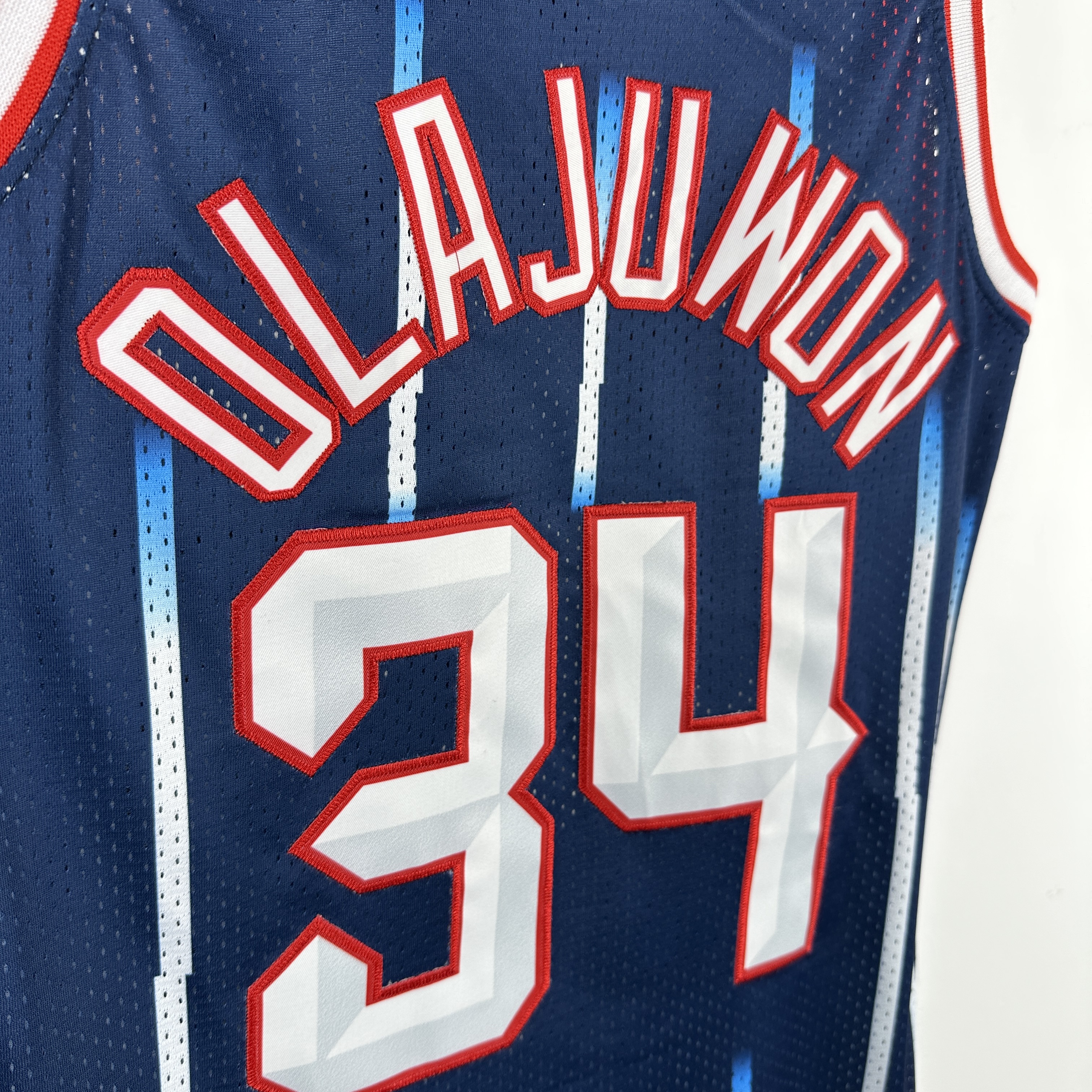 Embroidered MN retro jersey Rockets 96/97 season No. 34 Olajuwon