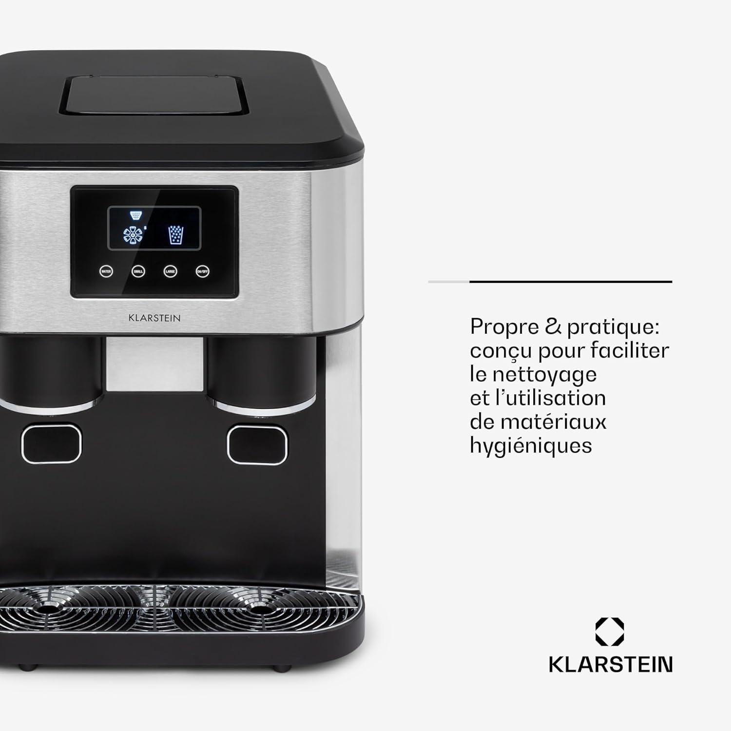 Machine à glaçons 1,8 L jusqu’à 15 kg jour nettoyage facile