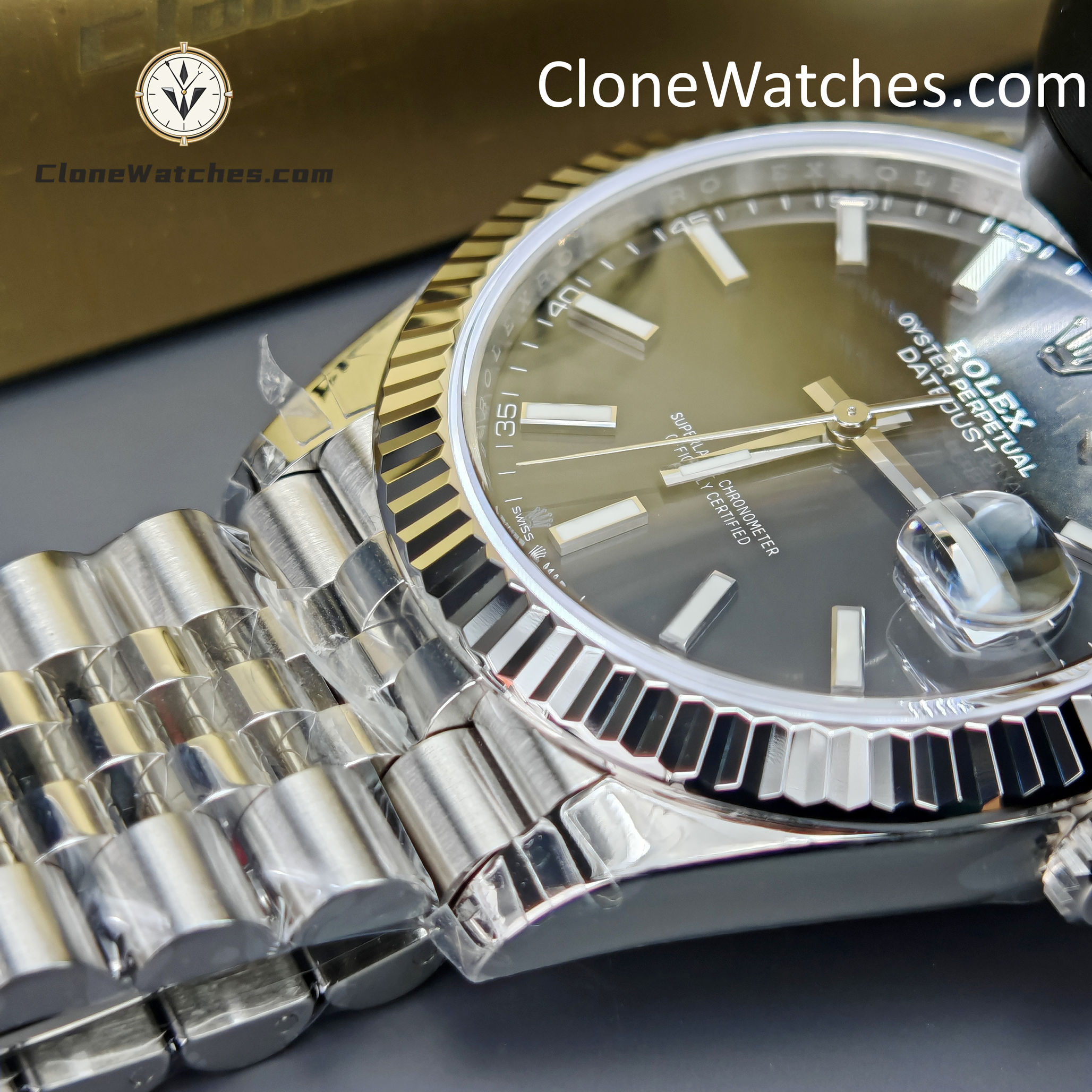 Rolex Super Clone Watches 1:1 DateJust Black Dial m126334-0018 Jubilee 41MM 3235 Movement