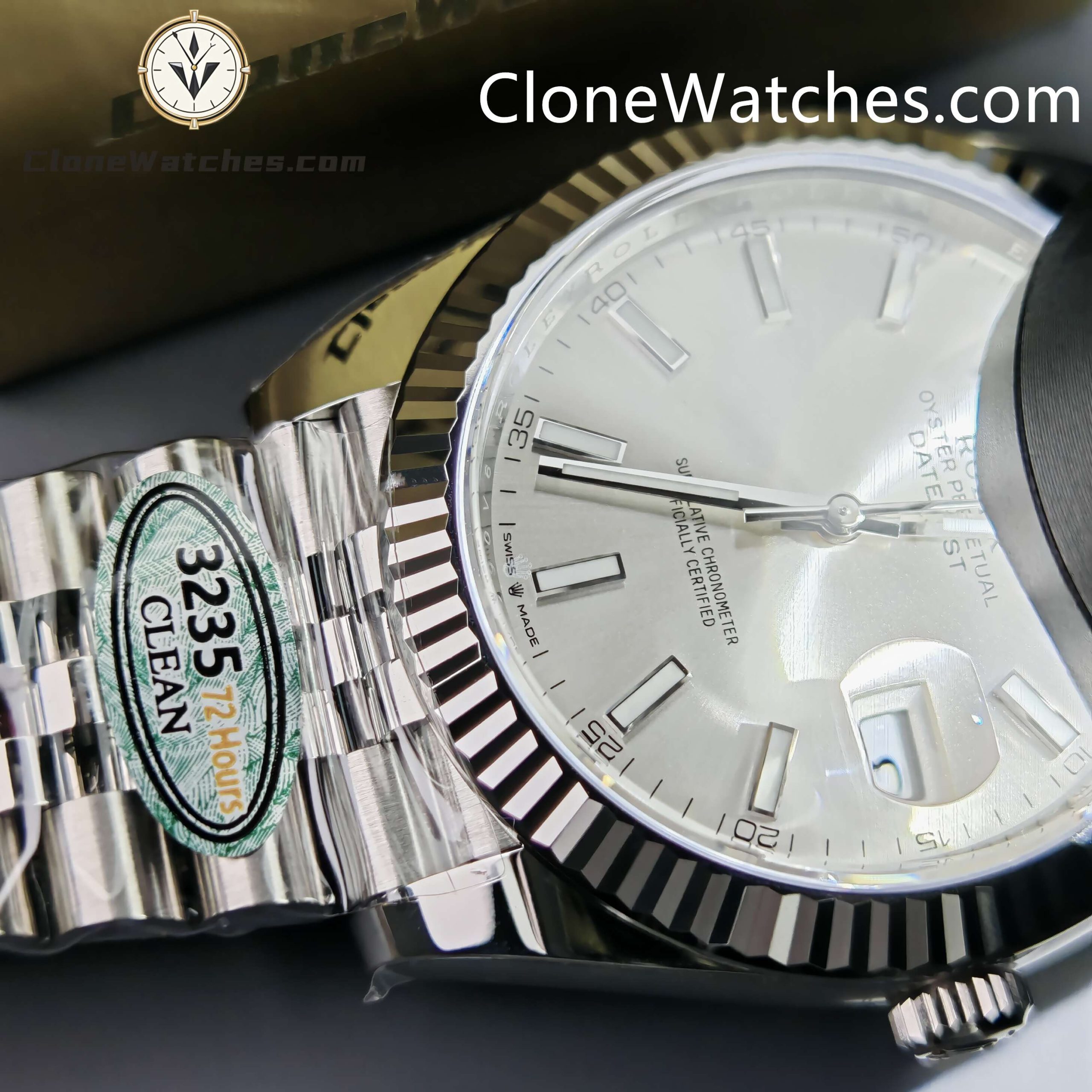 Rolex Super Clone Watches 1:1 DateJust Silver Dial m126334-0004 Jubilee 41MM 3235 Movement