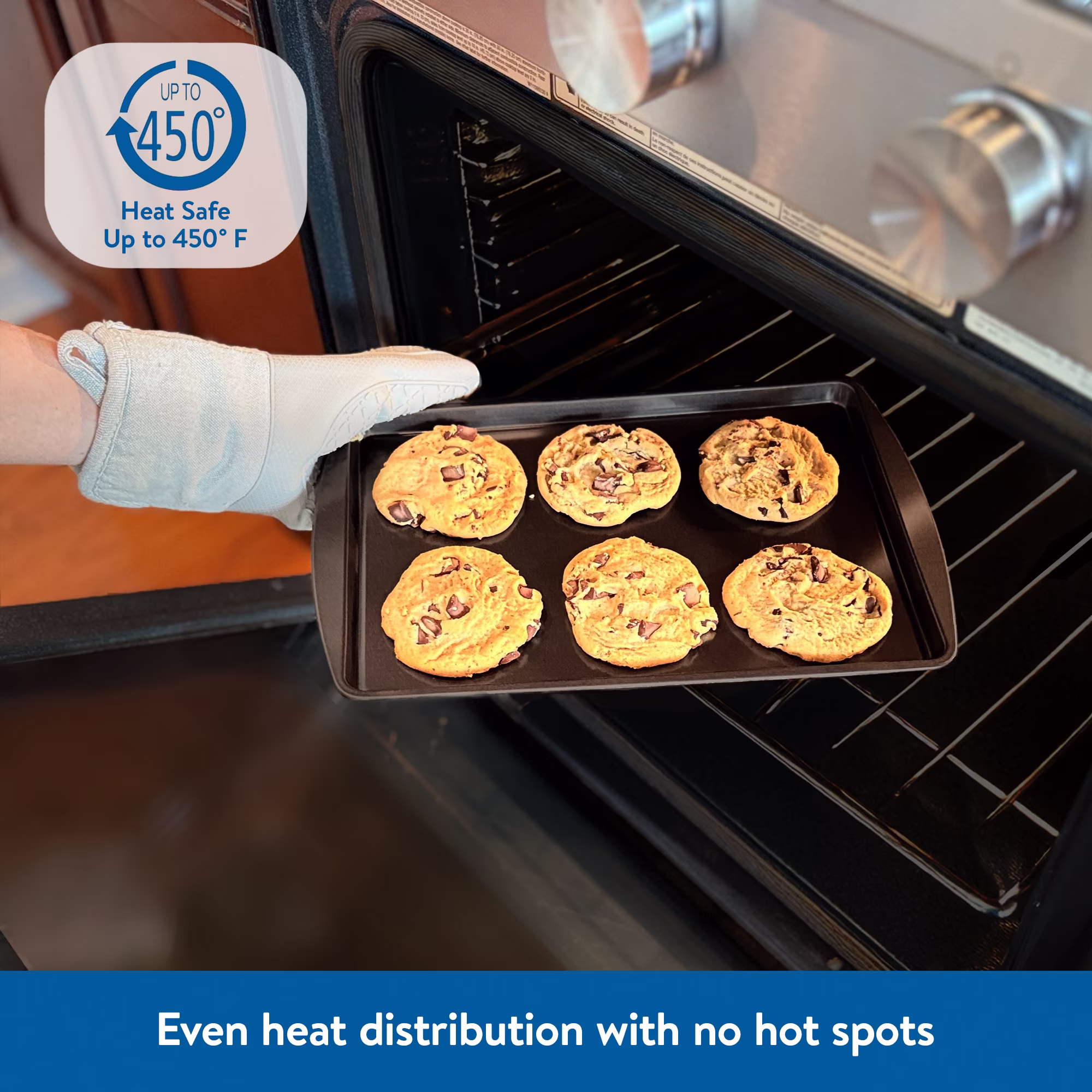 (3 pack) Mainstays Nonstick 9x13 Cookie Sheet Bakeware Pan