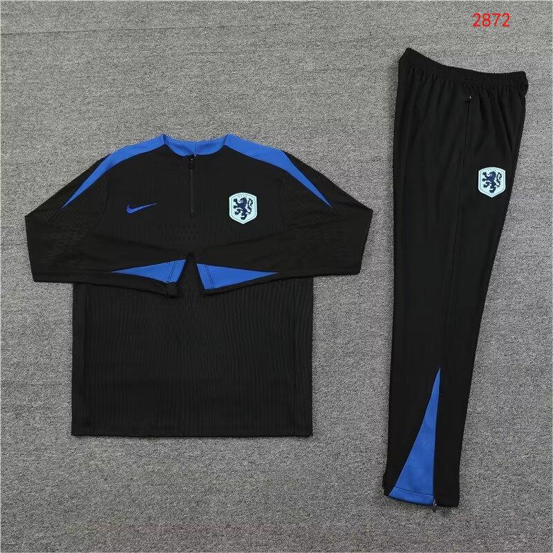 2024/25 Dutch black half-pull training clothes 1:1 Thai quality