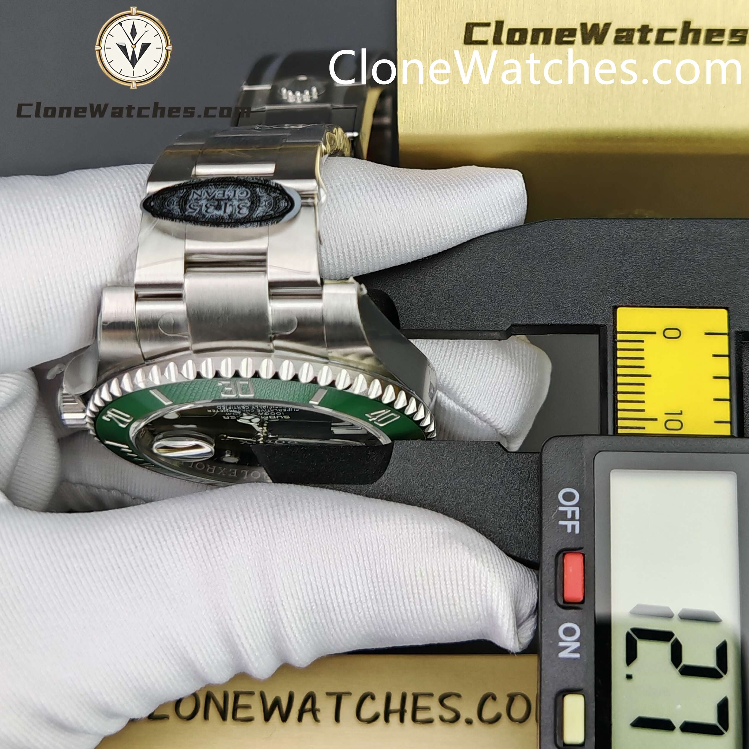 Rolex Super Clone Watches 1:1 Hulk Submariner 116610LV 3135 Movement