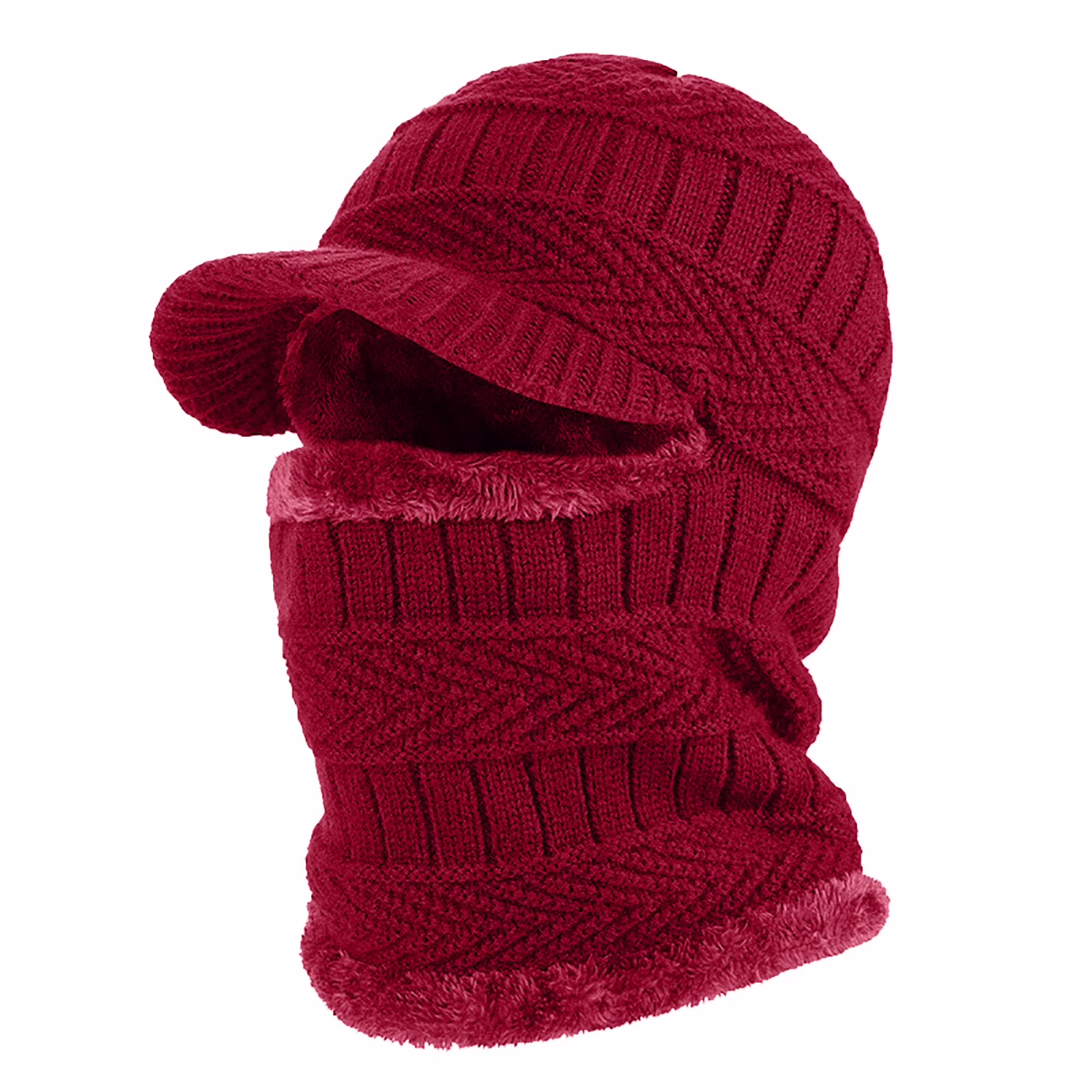 Lroveb Balaclava Hats for Men Full Face Cover Winter Knitted Hat Warm Cycling Ski Women Windproof Hood Heavyweight Thermal Fleece Hat
