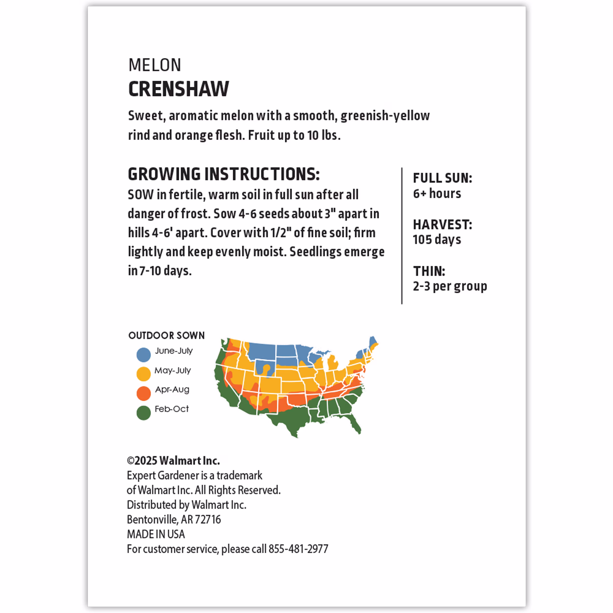 Expert Gardener Crenshaw O.P. Melon Vegetable