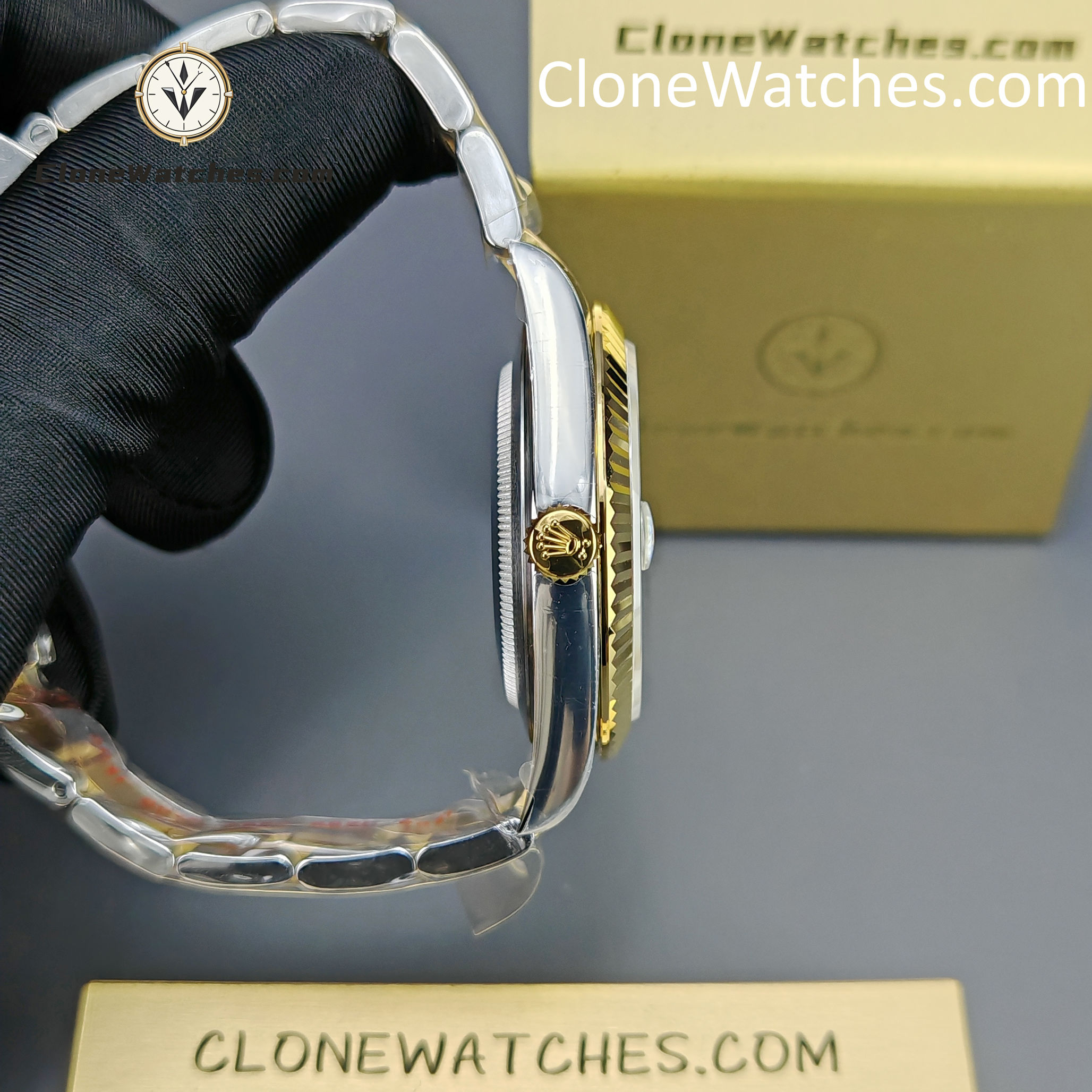 Rolex Super Clone Watches 1:1 DateJust Gold Dial m126333-0009 Oyster 41MM 3235 Movement