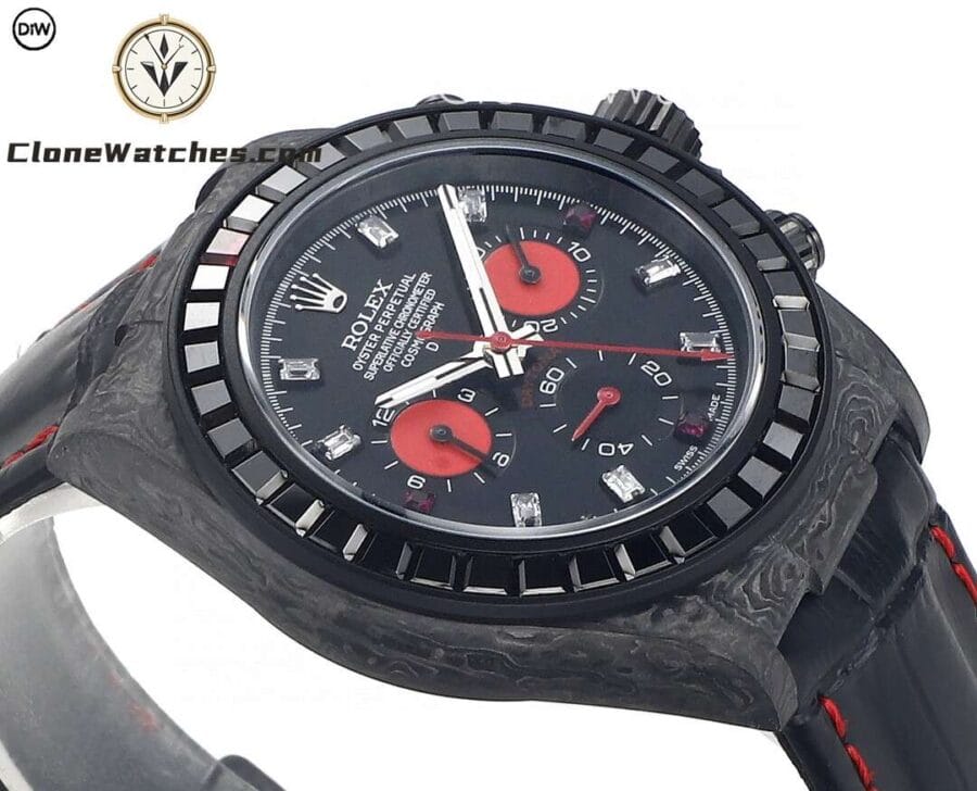 Modified Super Clone Watches 1:1 DiW Rolex Daytona Carbon Fiber RAINBOW BLACK
