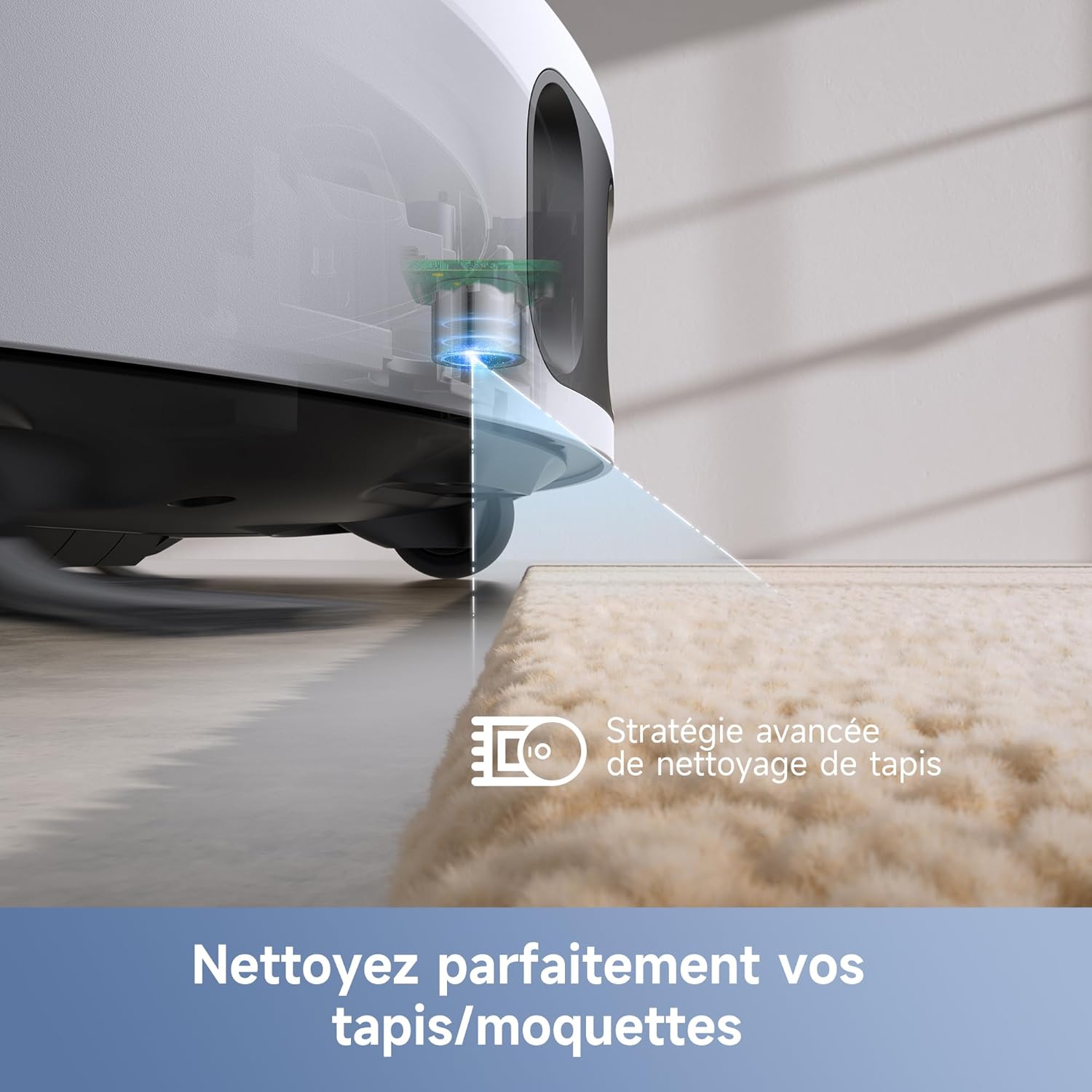 Robot aspirateur laveur vidage automatique serpillières relevables 7000 Pa