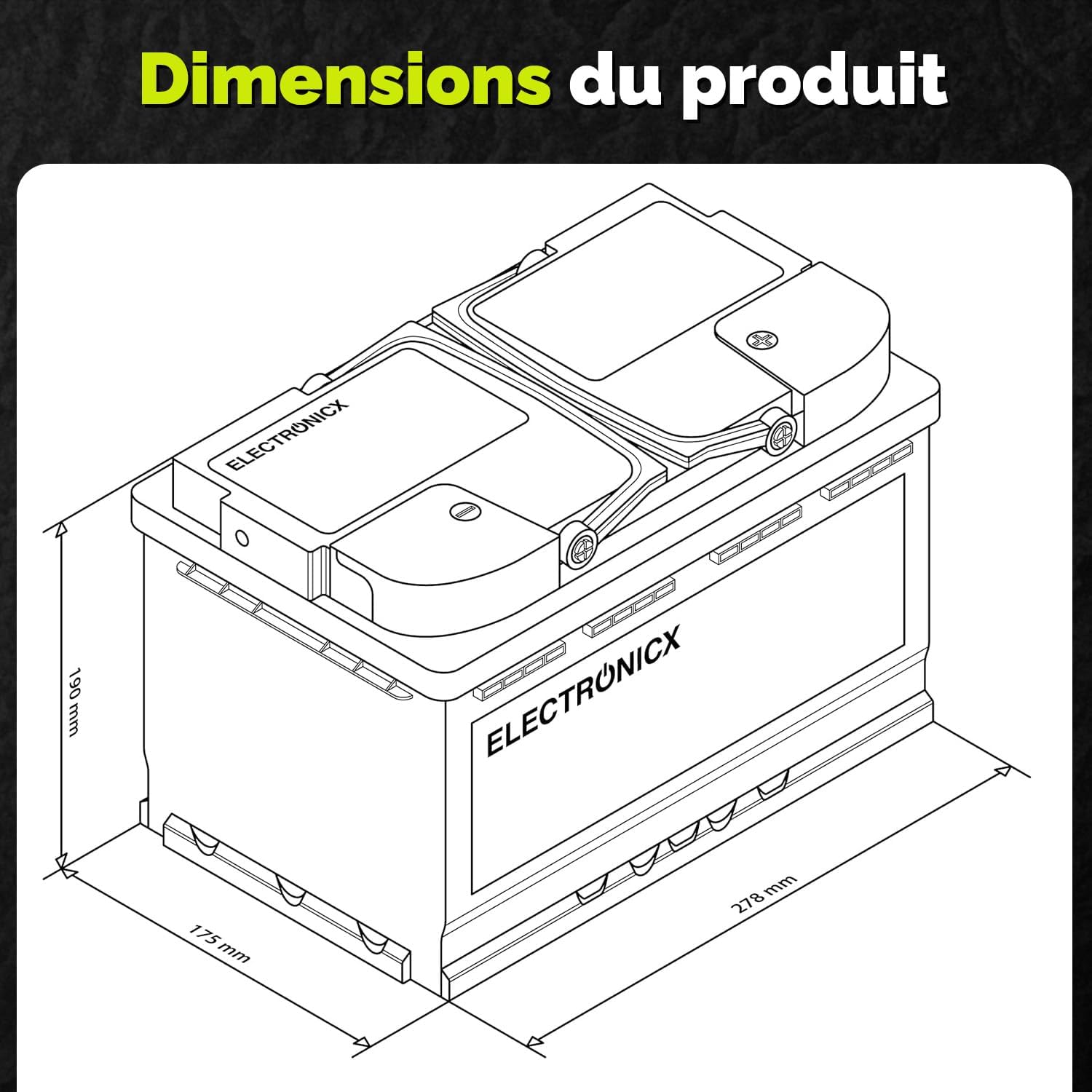 Batterie AGM 12 V 100 Ah décharge profonde étanche caravane solaire
