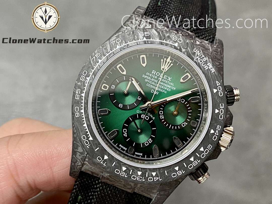 Modified Super Clone Watches 1:1 DiW Rolex Daytona GRADIENT GREEN SILVER
