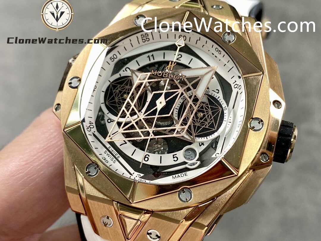 Hublot Super Clone Watches 1:1 Big Bang Unico Sang Bleu II 45MM KING GOLD WHITE 418.OX.2001.RX.MXM20