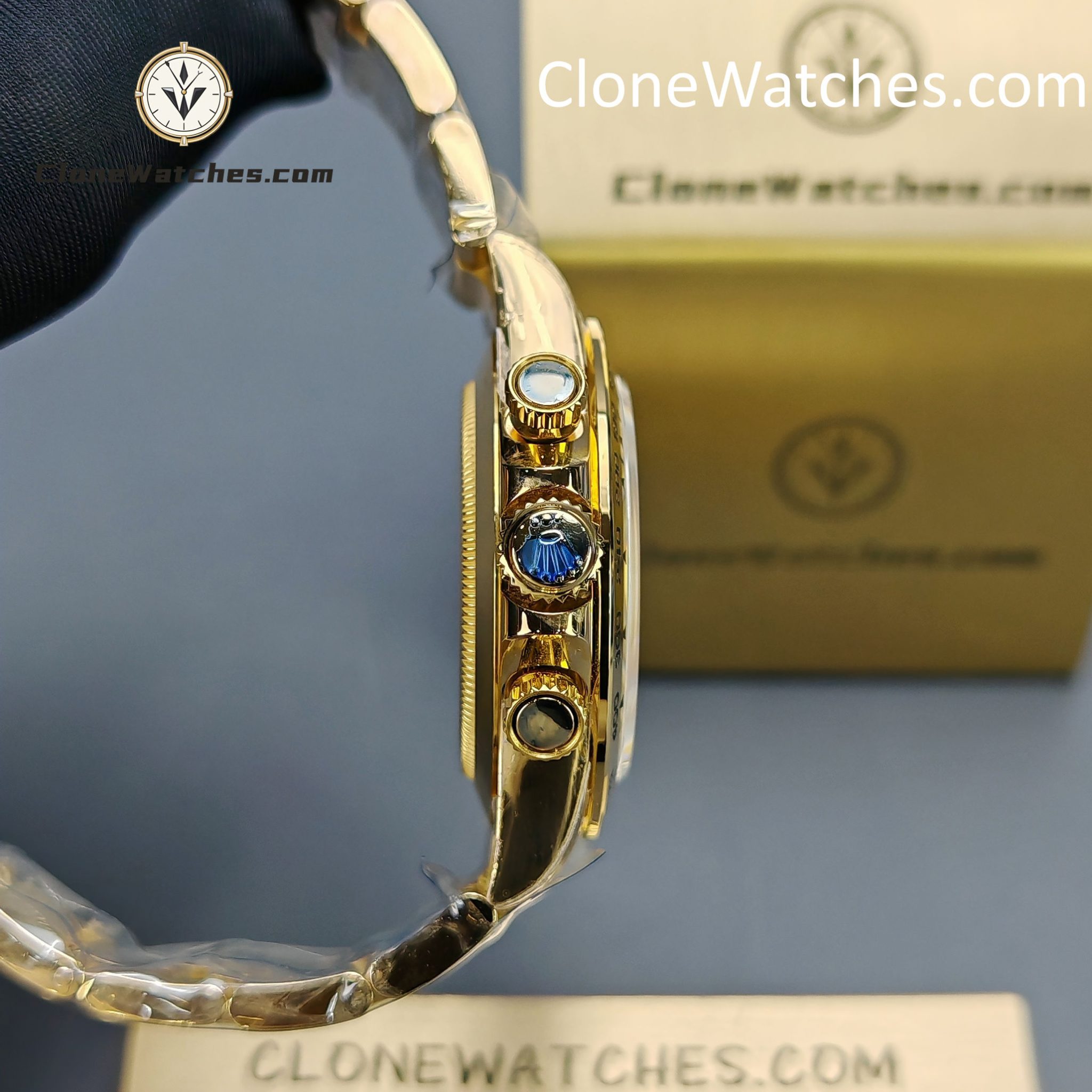 Rolex Super Clone Watches 1:1 Daytona 18K Gold Dial M116508-0014 4130 Movement